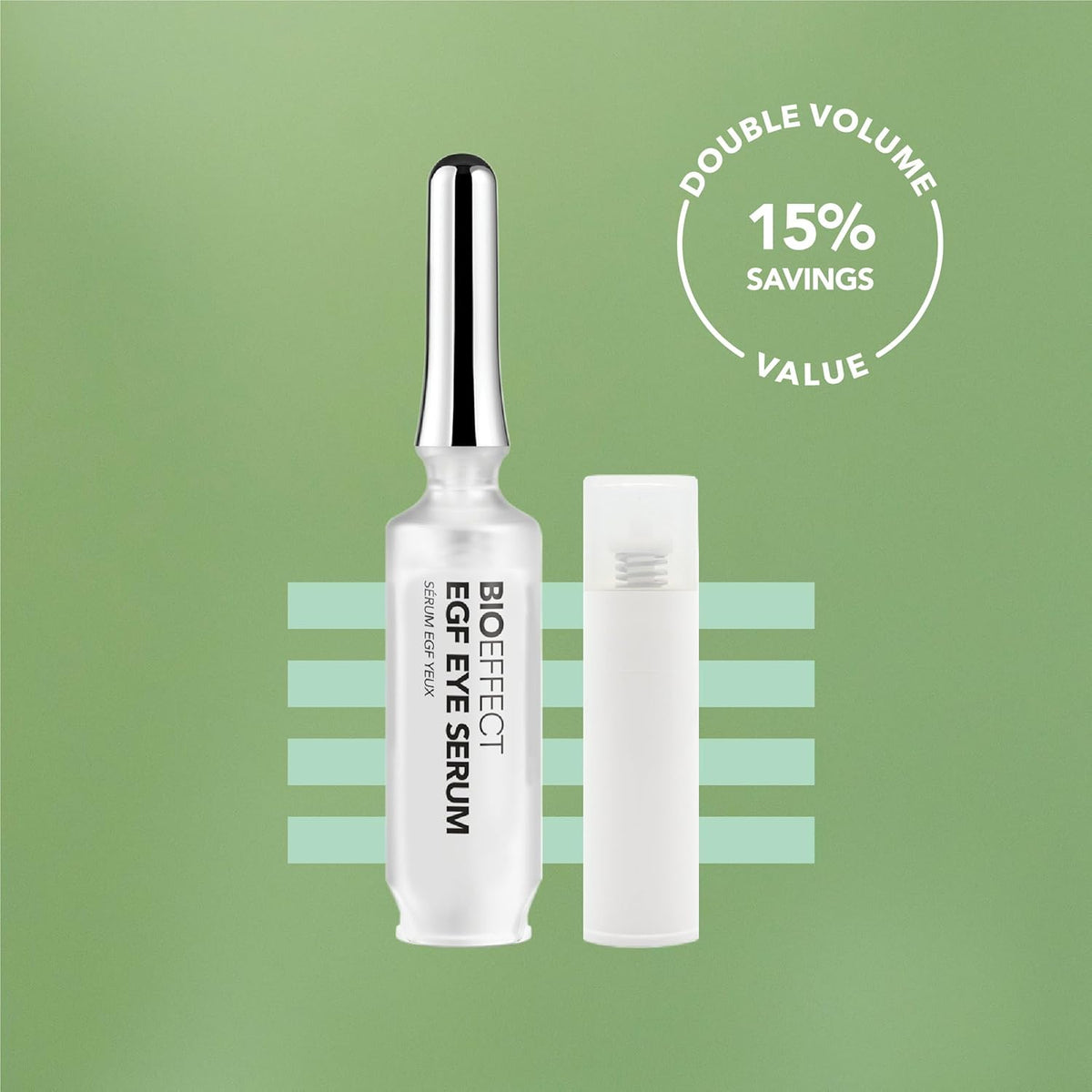 BIOEFFECT EGF Eye Serum Refill Set with Cooling Rollerball (6 ml) and One Refill Cartridge (6ml)