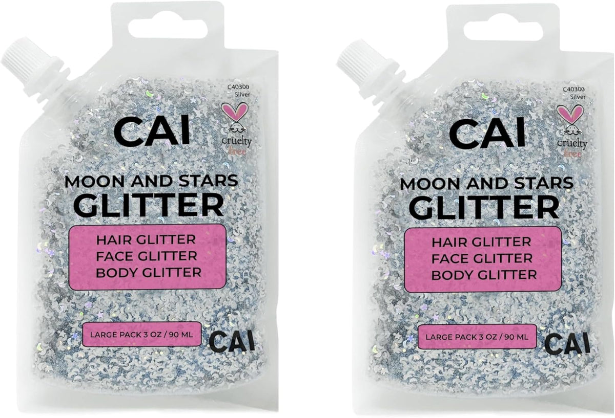 Face, Body & Hair Glitter Gel – Halloween Glitter for Kids and Women – 3 Oz Cosmetic-Grade Gel