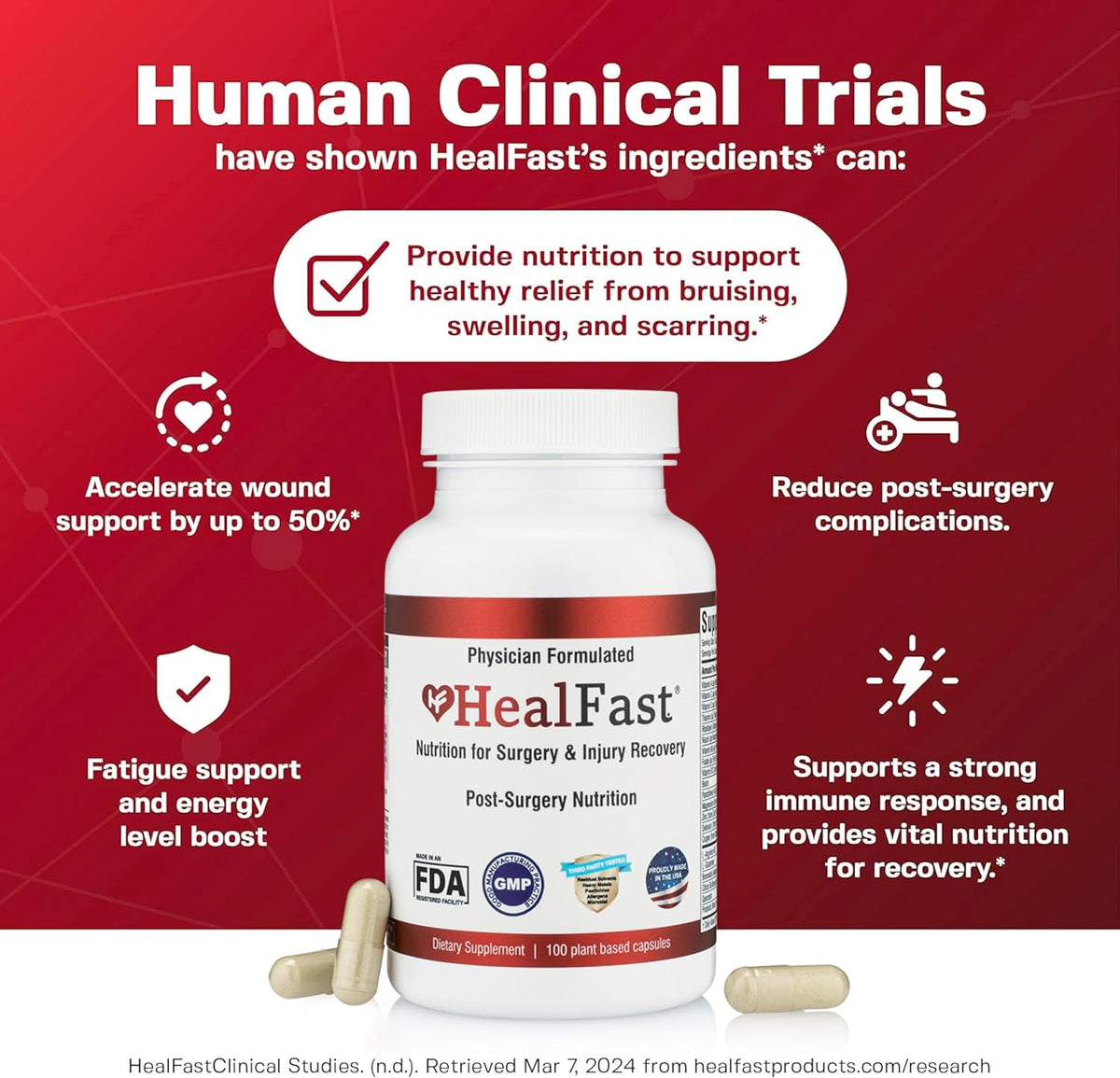 Post Surgery & Injury Recovery Supplement - Supports Healing, Scar Treatment & Bruising - BBL