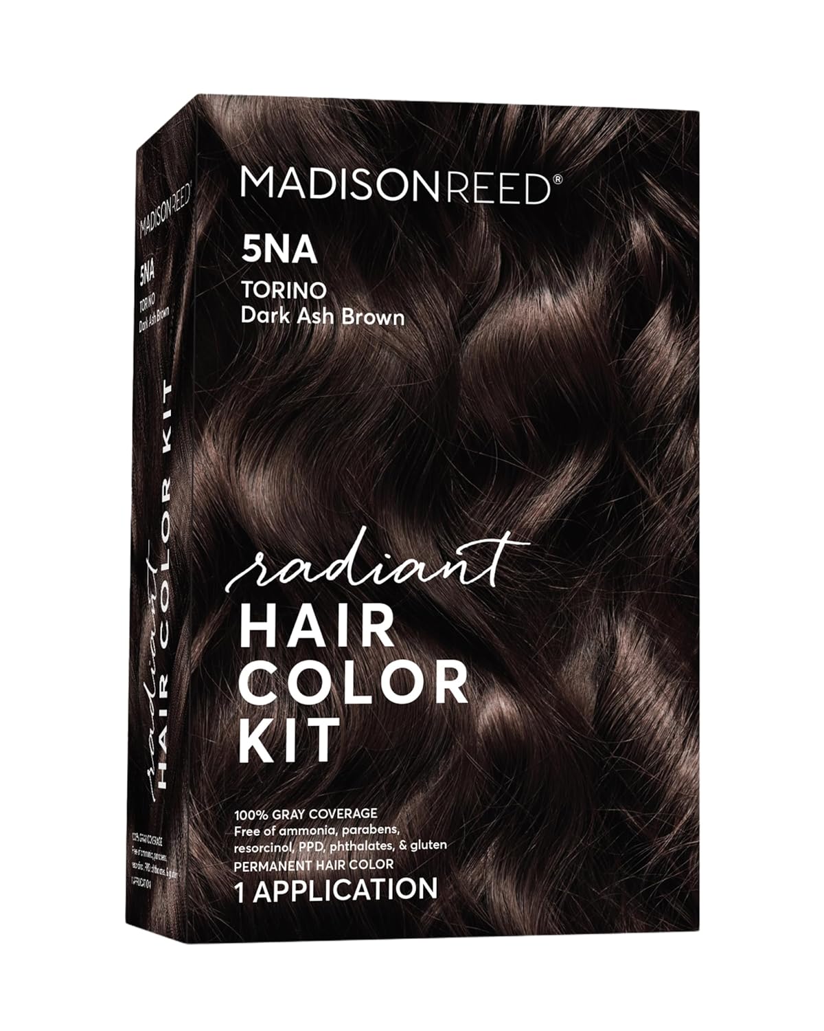 Madison Reed Radiant Hair Color Kit | 5NA Dark Ash Brown with Cool Smoky Undertones (Torino Brown)