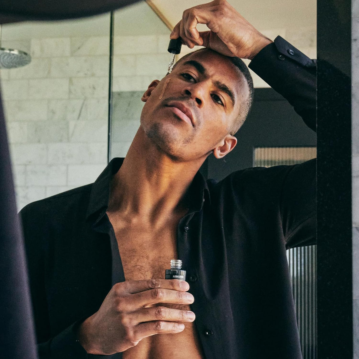 Brickell Men's Retinol Skin Care Serum Treatment For Firming Face Lines & Eye Wrinkles, Deep