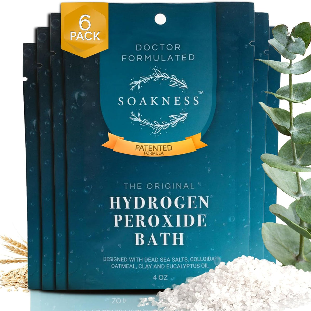 Hydrogen Peroxide Epsom Salt Bath Soak - USA-Made – Patented Bath Salts, Muscle Recovery, & Skin