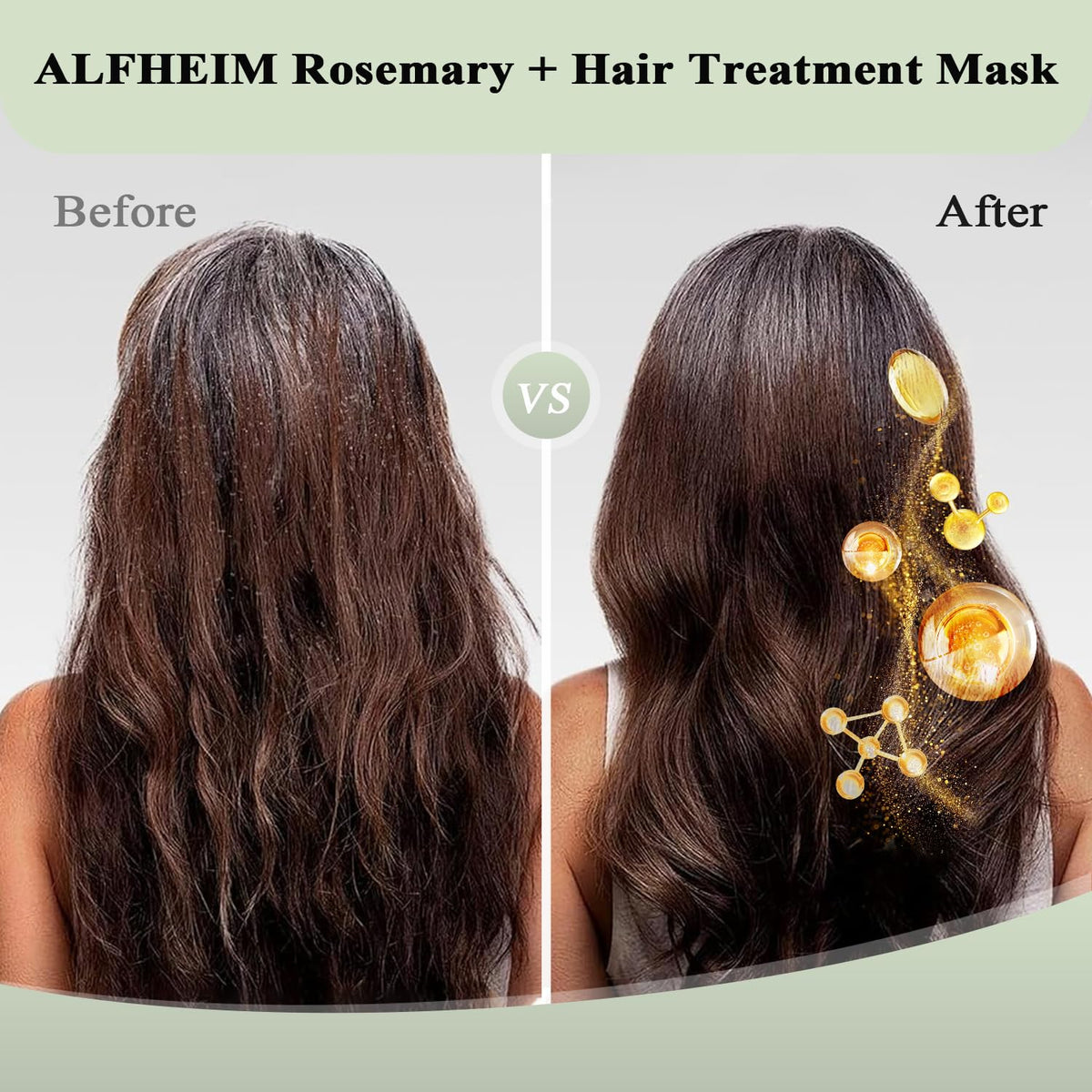 ALFHEIM Rosemary+ Purifying Hair Mask | Deep Moisturizing & Scalp Balancing Treatment | Infused