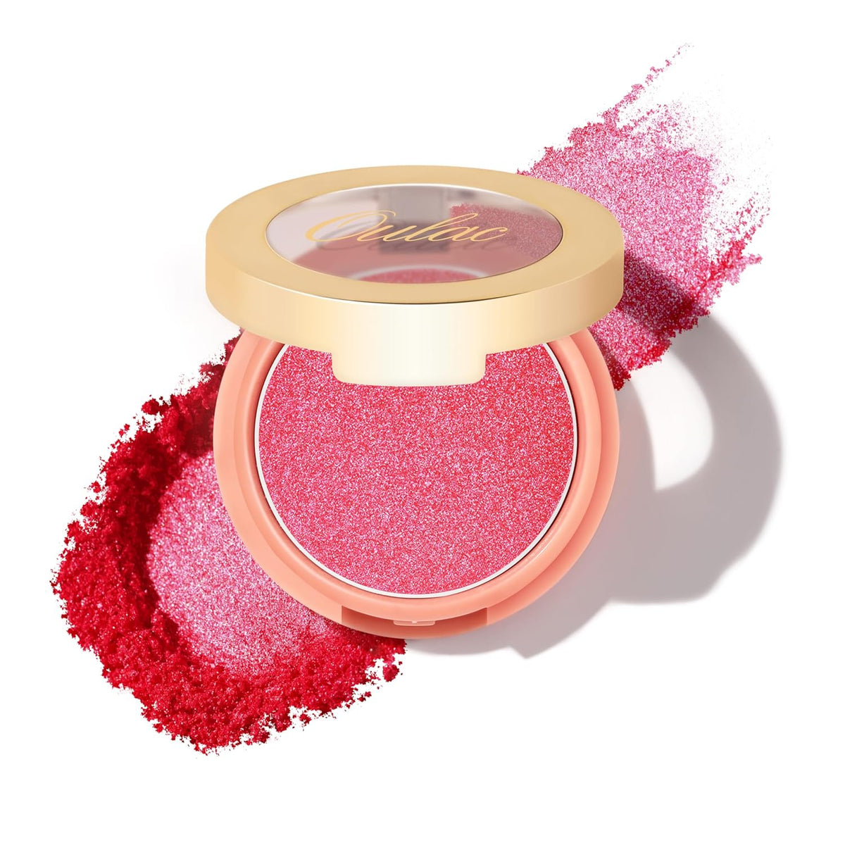 Oulac Pink Luminisers Powdery Blusher for Cheeks Face Glow,Brighten Skin As Highlighter Makeup