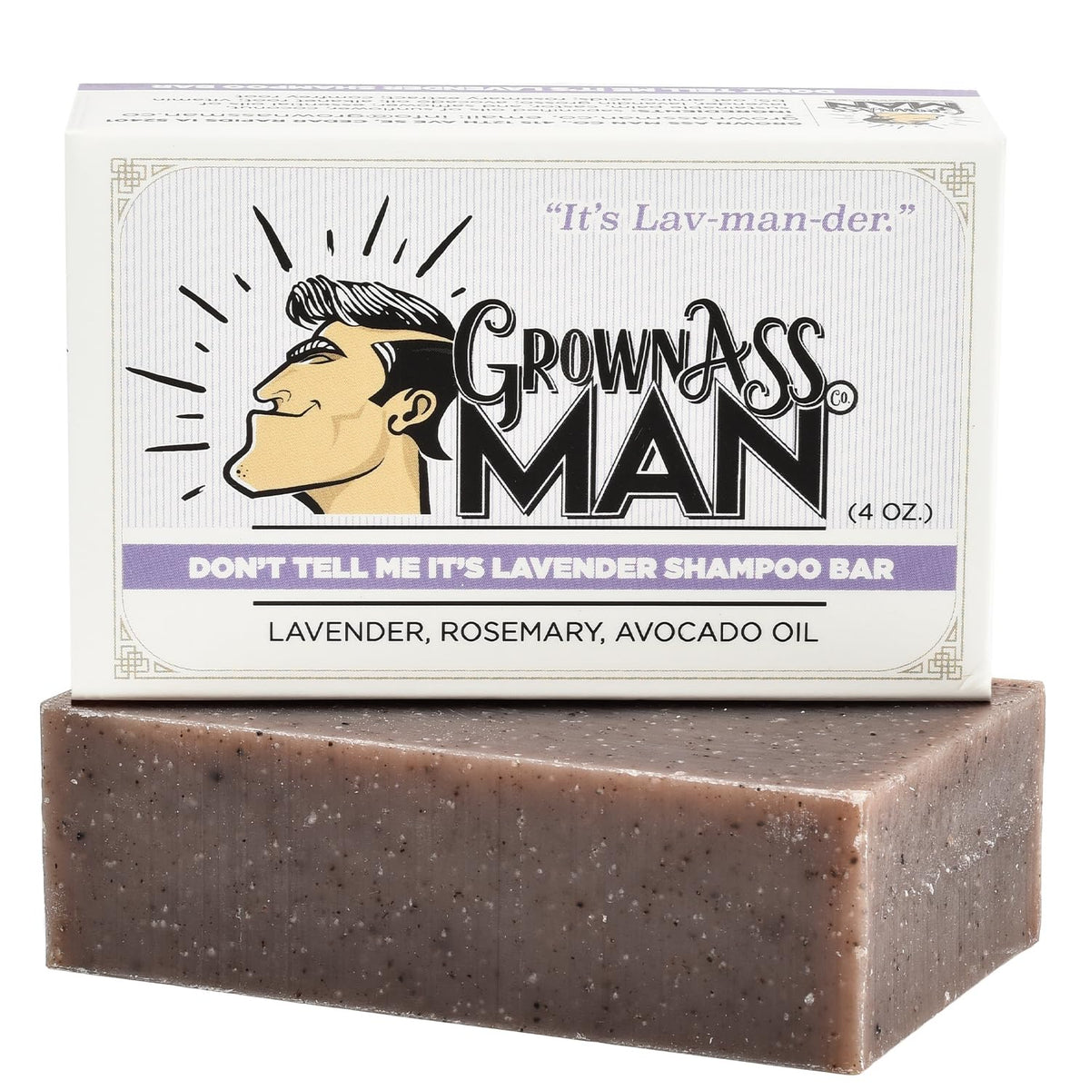 Solid Shampoo Bar Rich Lather 3 in 1: Hair, Beard & Body Wash - Plastic Free & Eco-Friendly