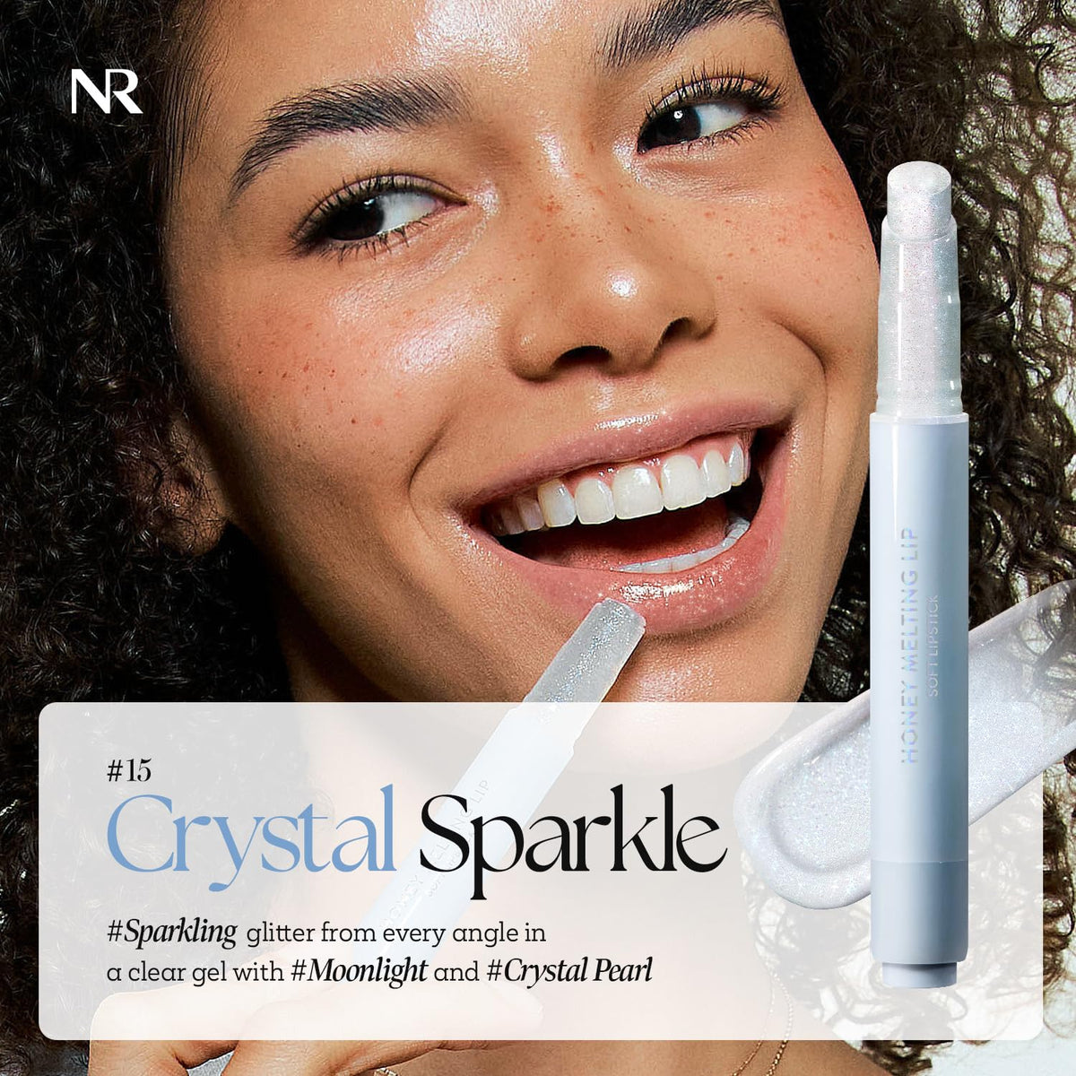 Nature Republic HONEY MELTING LIP GLITTER & PLUMPING (15 CRYSTAL SPARKLE) SOFT LIP STICK