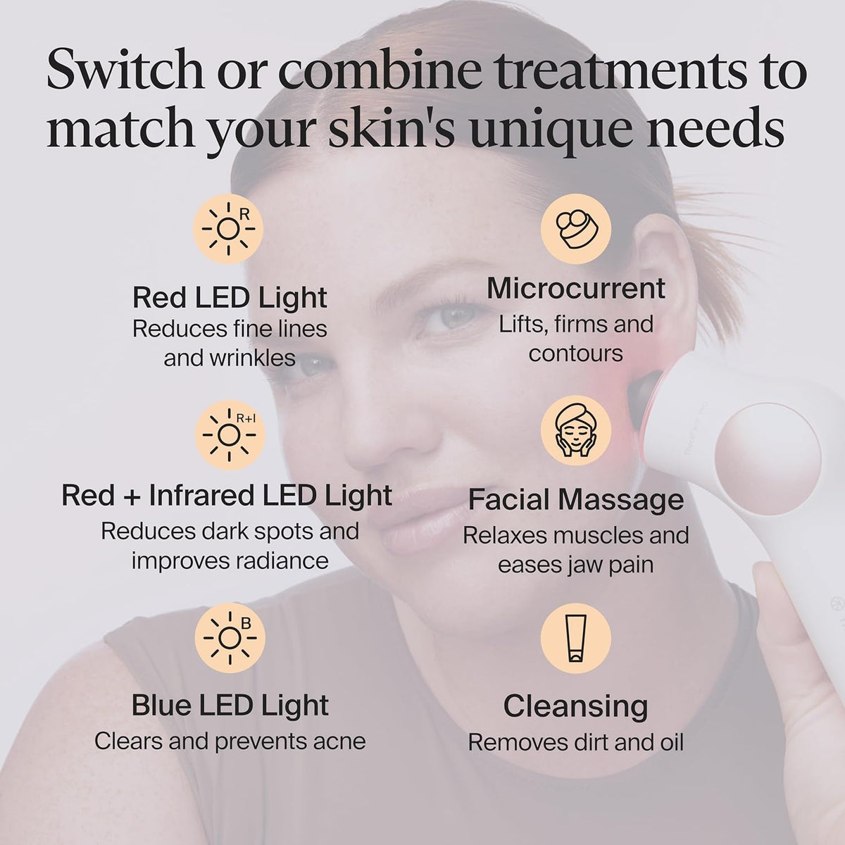 TheraFace Therabody TheraFace PRO - Microcurrent Facial Device, 8-in-1 Compact Face Massager&Facial