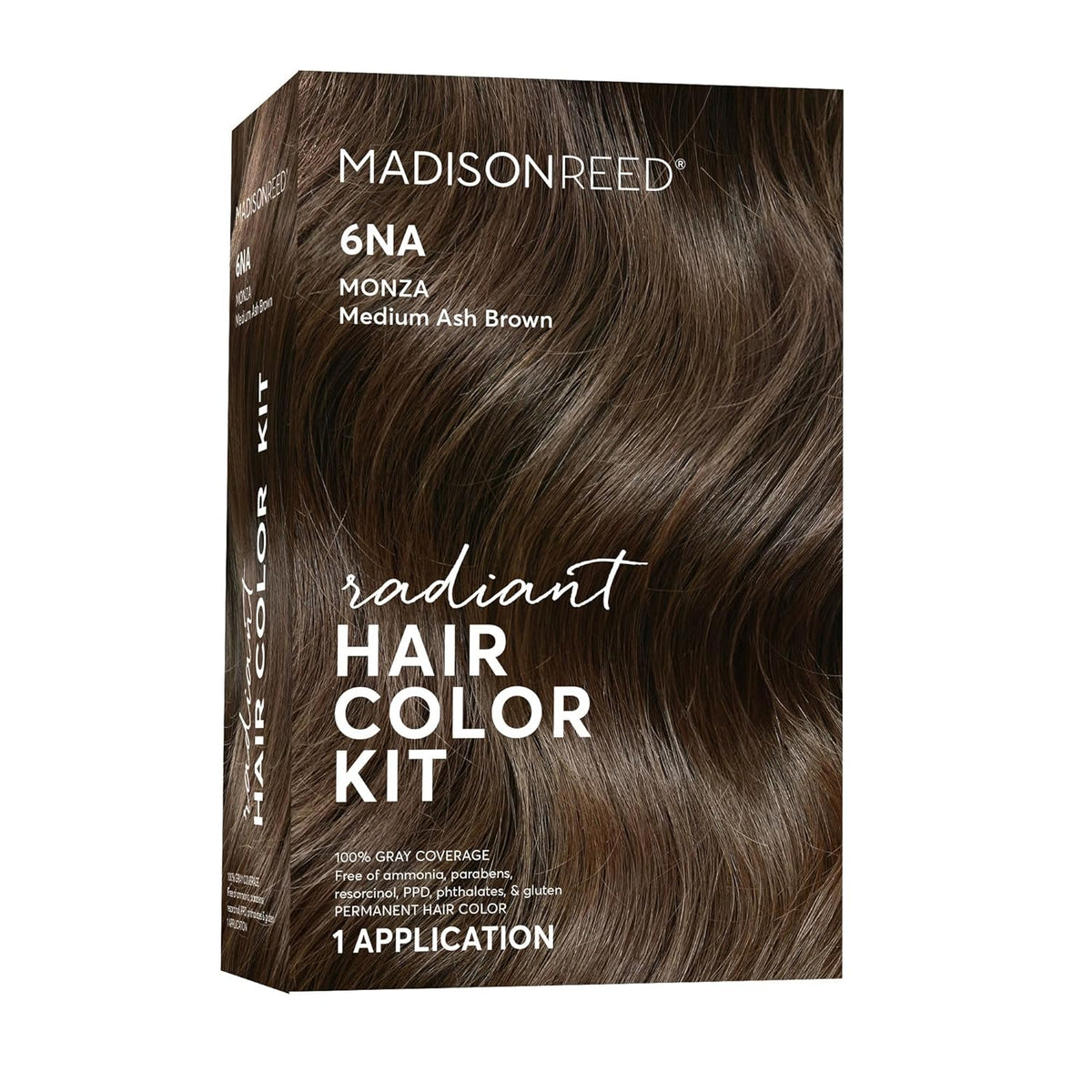 Madison Reed Radiant Hair Color Kit | 6NA Medium Ash Brown with Cool Smoky Undertones (Monza Brown)