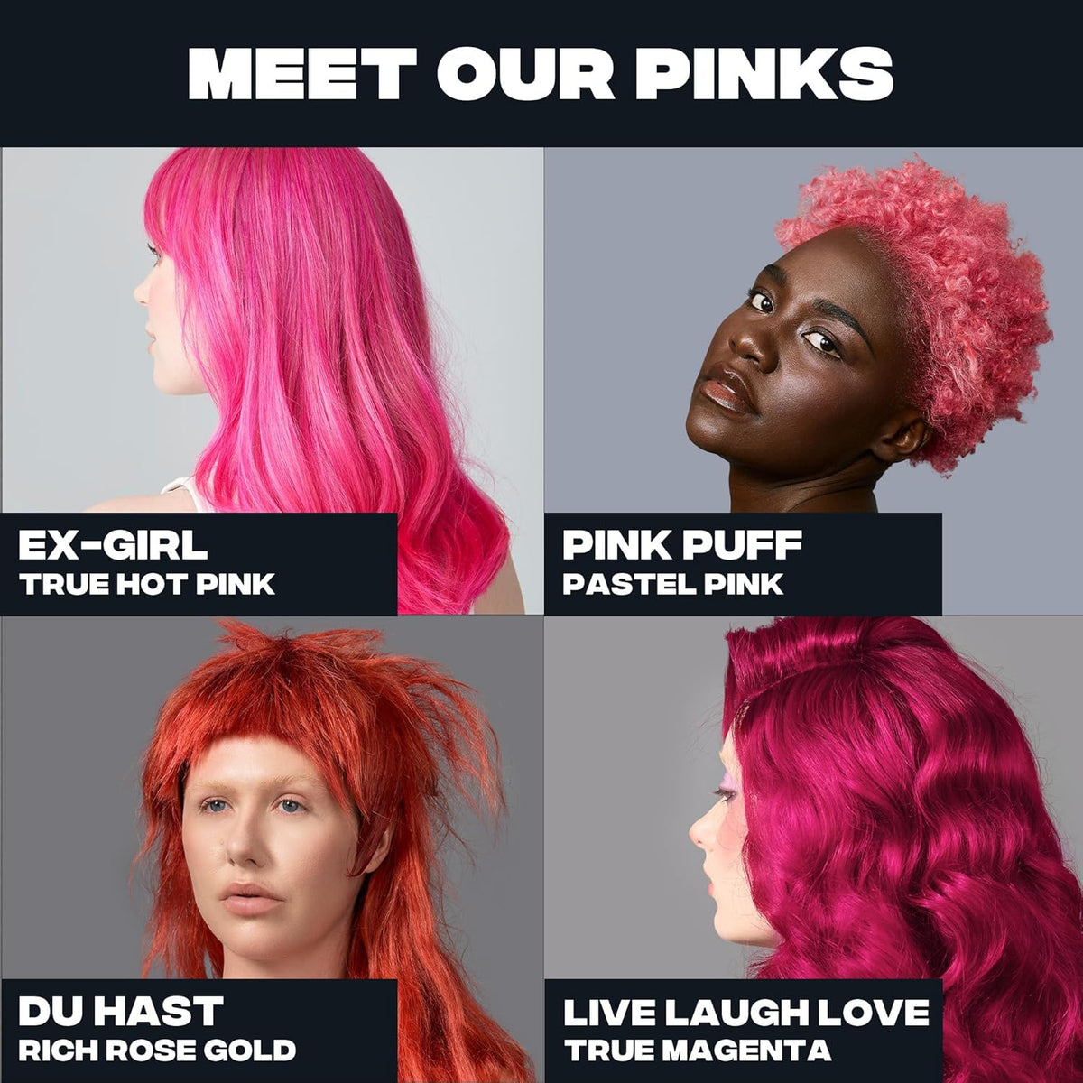 Good Dye Young Semi-Permanent Hair Color, Vegan and Cruelty-Free Pink Hair Dye, Last up to 24