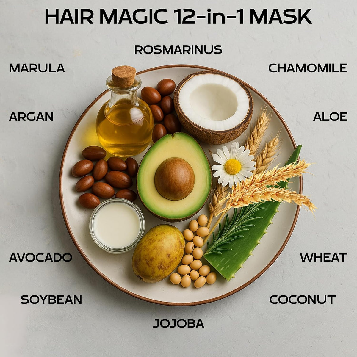Keratin Hair Mask for Dry, Damaged or Long Hair - Deep Conditioner Masque with Protein, Coconut