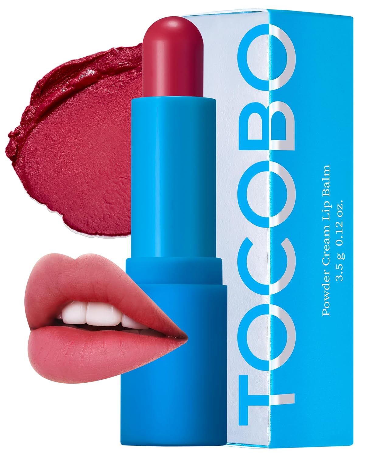 [TOCOBO] Powder Cream Lip Balm 031 Rose Burn 0.67 oz / 19g | Soft Matte Velvet Type Vegan Lip Balm