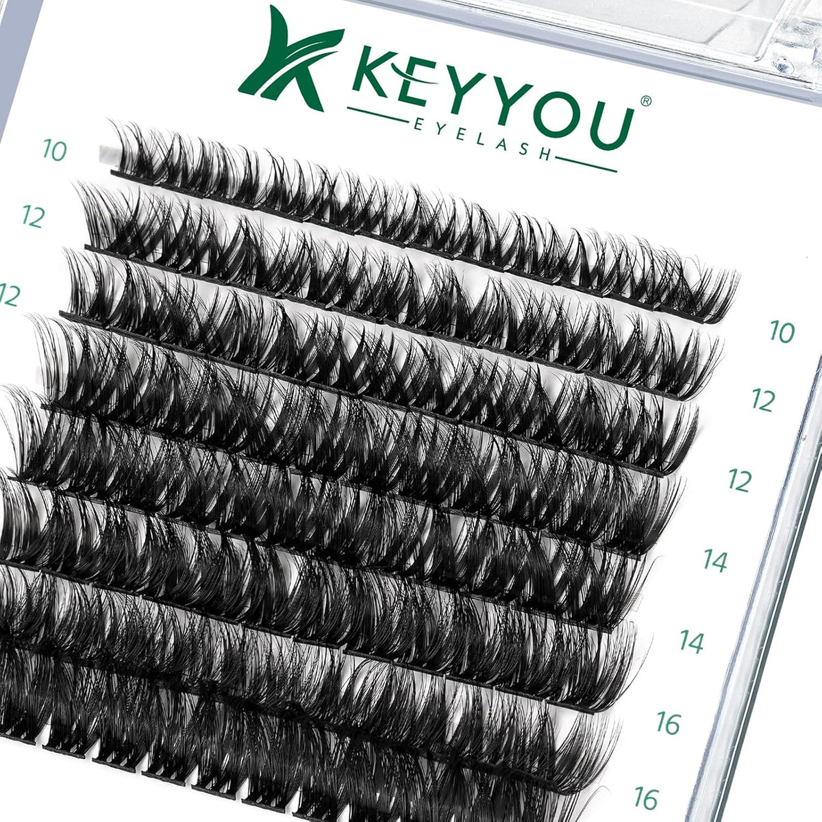 Lash Clusters,96 Pcs Cluster Lashes Y07 D Curl 8-18MIX DIY Lash Extensions Eyelash Clusters,KEYYOU
