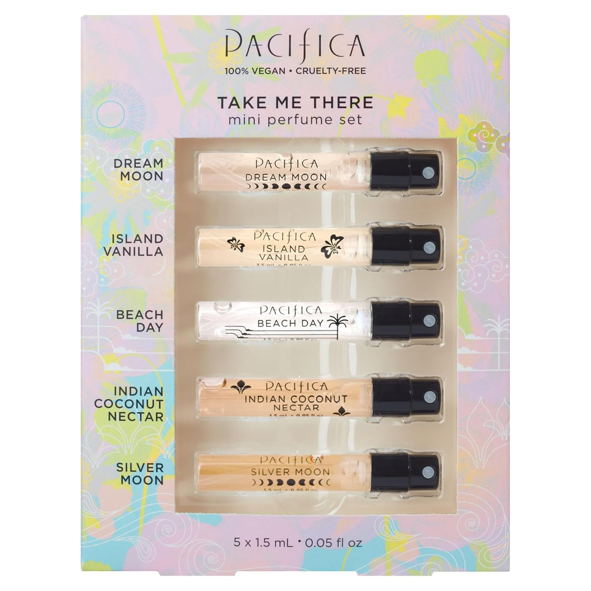 Pacifica Beauty, Take Me There Spray Perfume Trial Set, 5 Scents, Fragrance Sampler Gift Set
