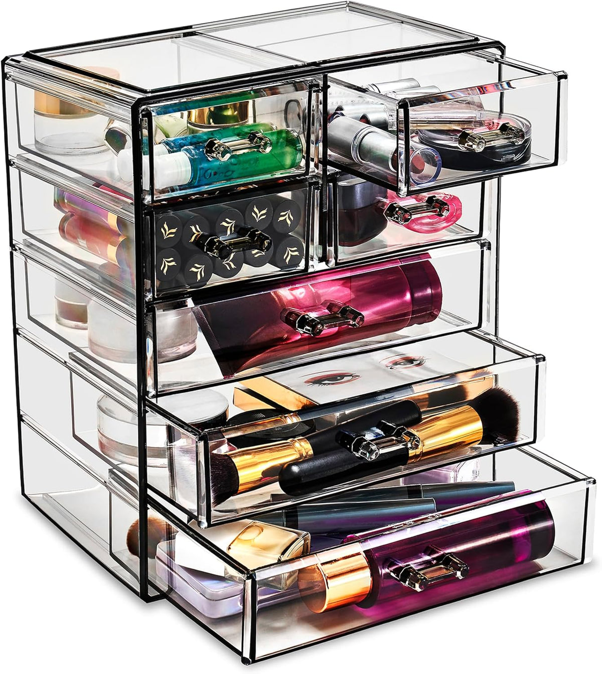 Sorbus Acrylic Makeup Organizer - Organization and Storage Case for Cosmetics Make Up & Jewelry