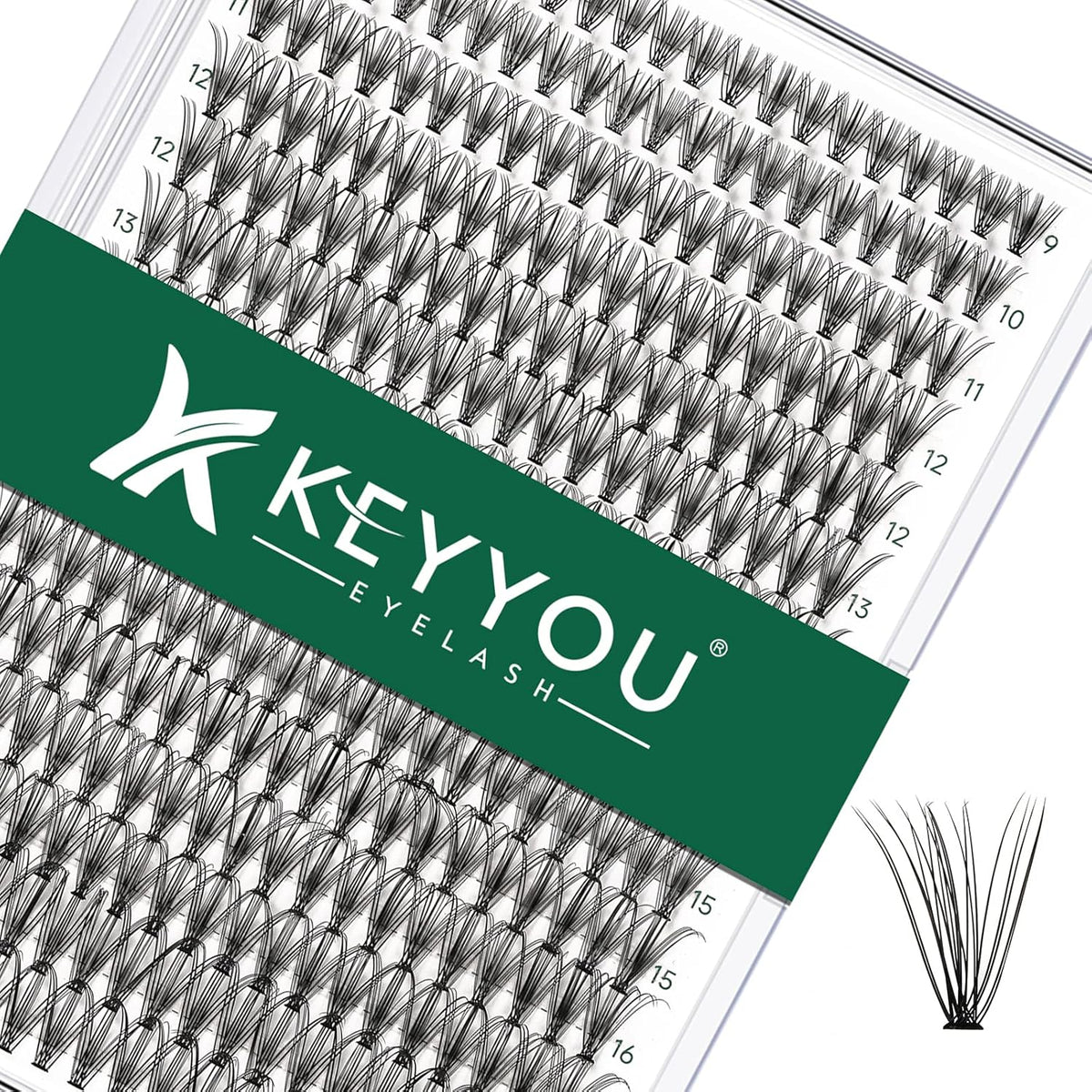 Lash Clusters 300Pcs Individual Lashes 20D 0.07C Curl 9-18MIX Lash Extensions Clusters Lashes