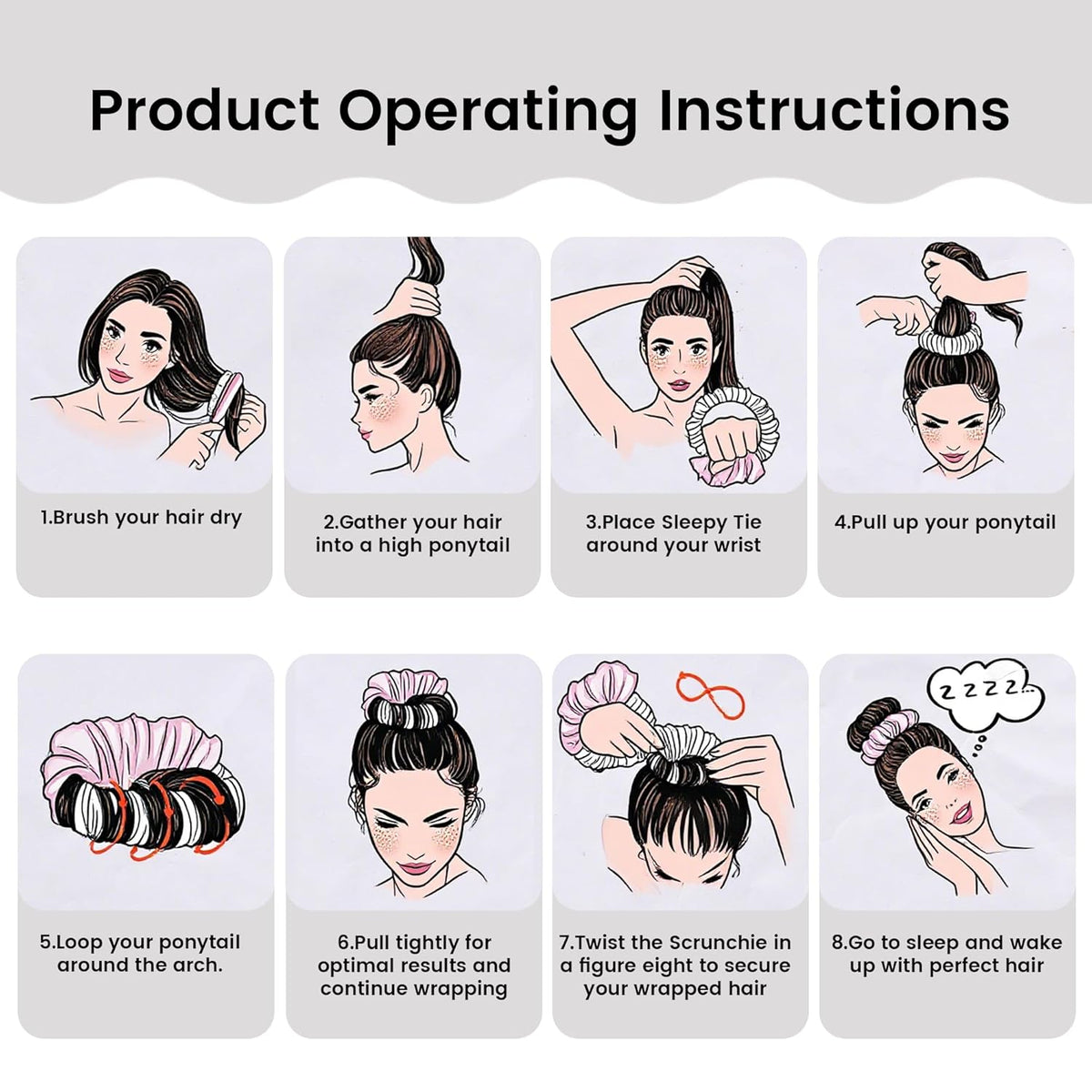 2 Pack Heatless Curling Scrunchie, Heatless Hair Curler Overnight to Sleep In, No Heat Curls for