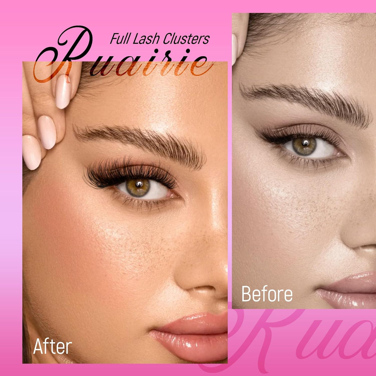 Ruairie Lash Clusters Wispy Eyelash Cluster Eyelash Extensions 154pcs Full Volume Cluster Lashes
