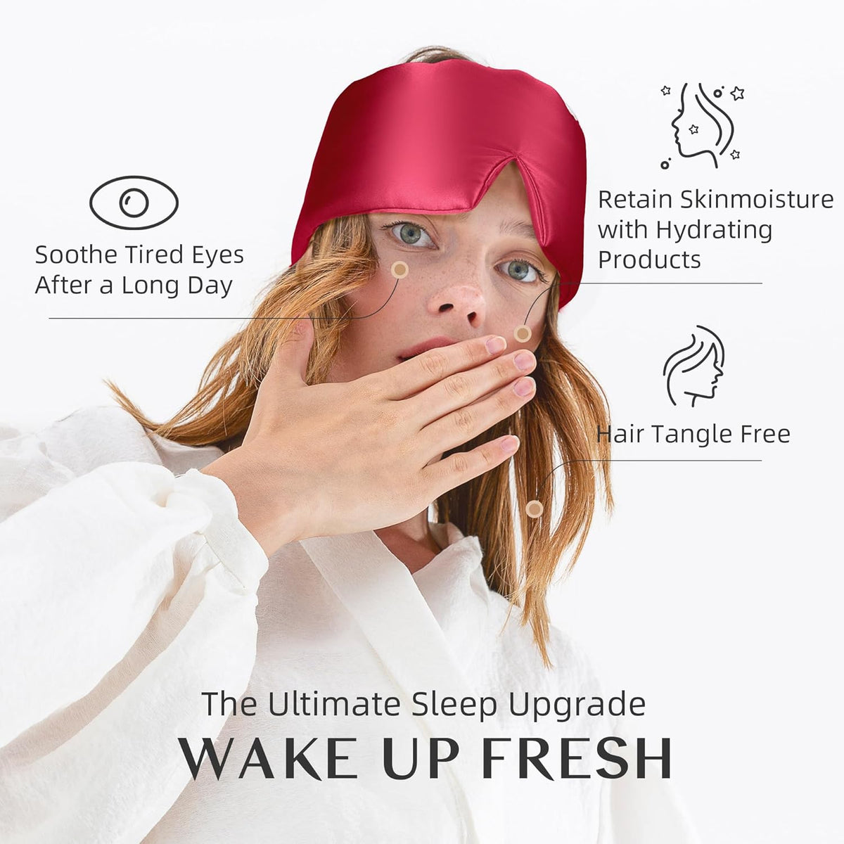 Silk Sleep Mask for Women and Men, Side Sleeper, 22 Momme Pure Mulberry Silk Total Blackout 100%