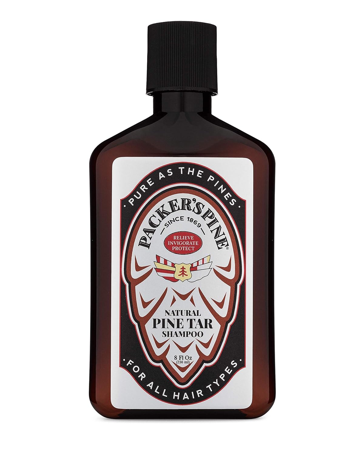 Packer's Pine Tar Shampoo | USA Made With All Natural Active Ingredients | Shampoo for Dry and