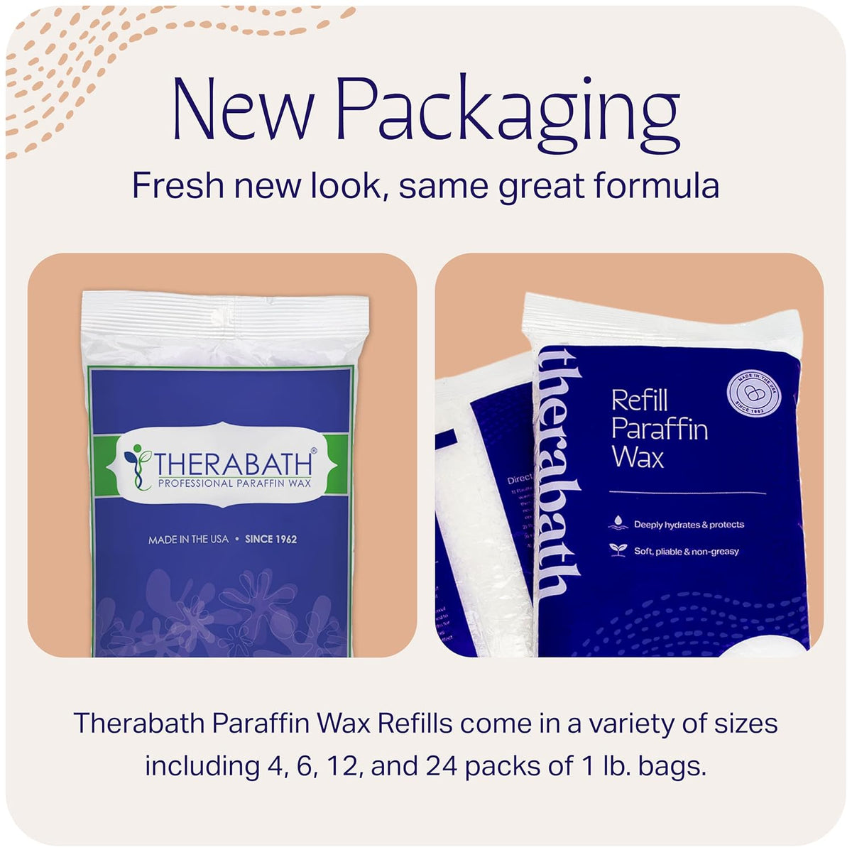 Therabath Paraffin Wax Refill - Thermotherapy - For Hands, Feet, Body - Deeply Hydrates - Made in