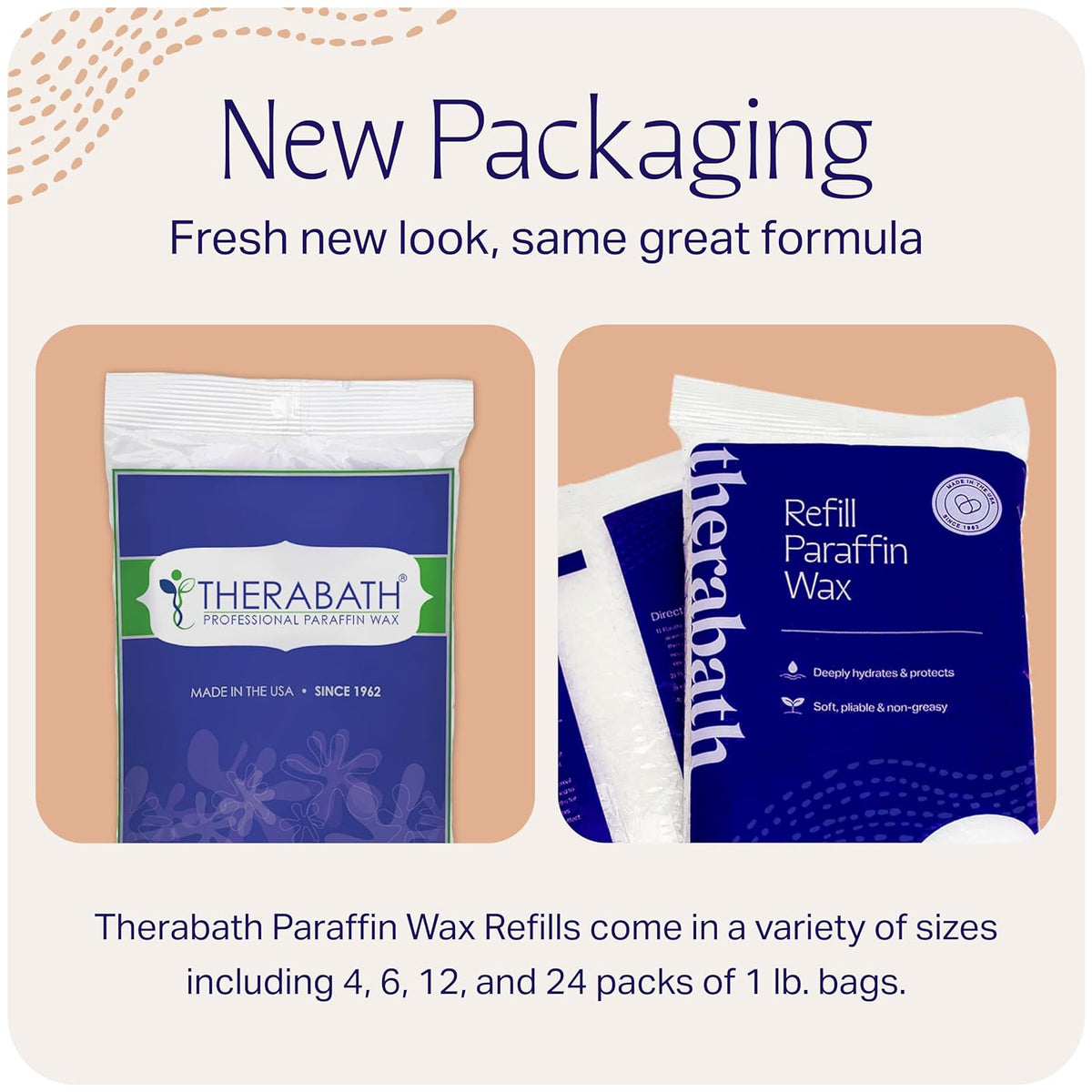 Therabath Paraffin Wax Refill - Thermotherapy - For Hands, Feet, Body - Deeply Hydrates - Made in