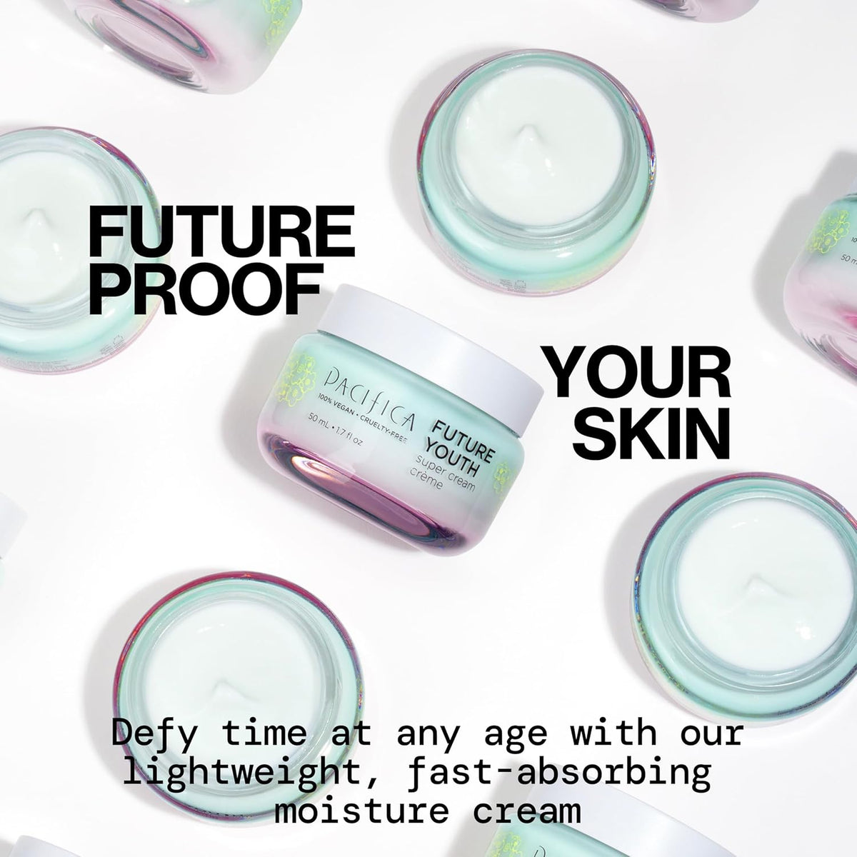 Pacifica Future Youth Super Cream – Daily Anti-Aging Moisturizer for All Skin Types, Lightweight