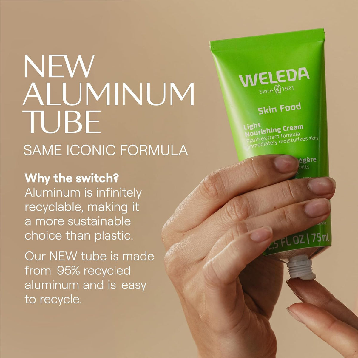 Weleda Skin Food Light Nourishing Body Cream 2.5 Fluid Ounce, Plant Rich Hydrating Moisturizer with