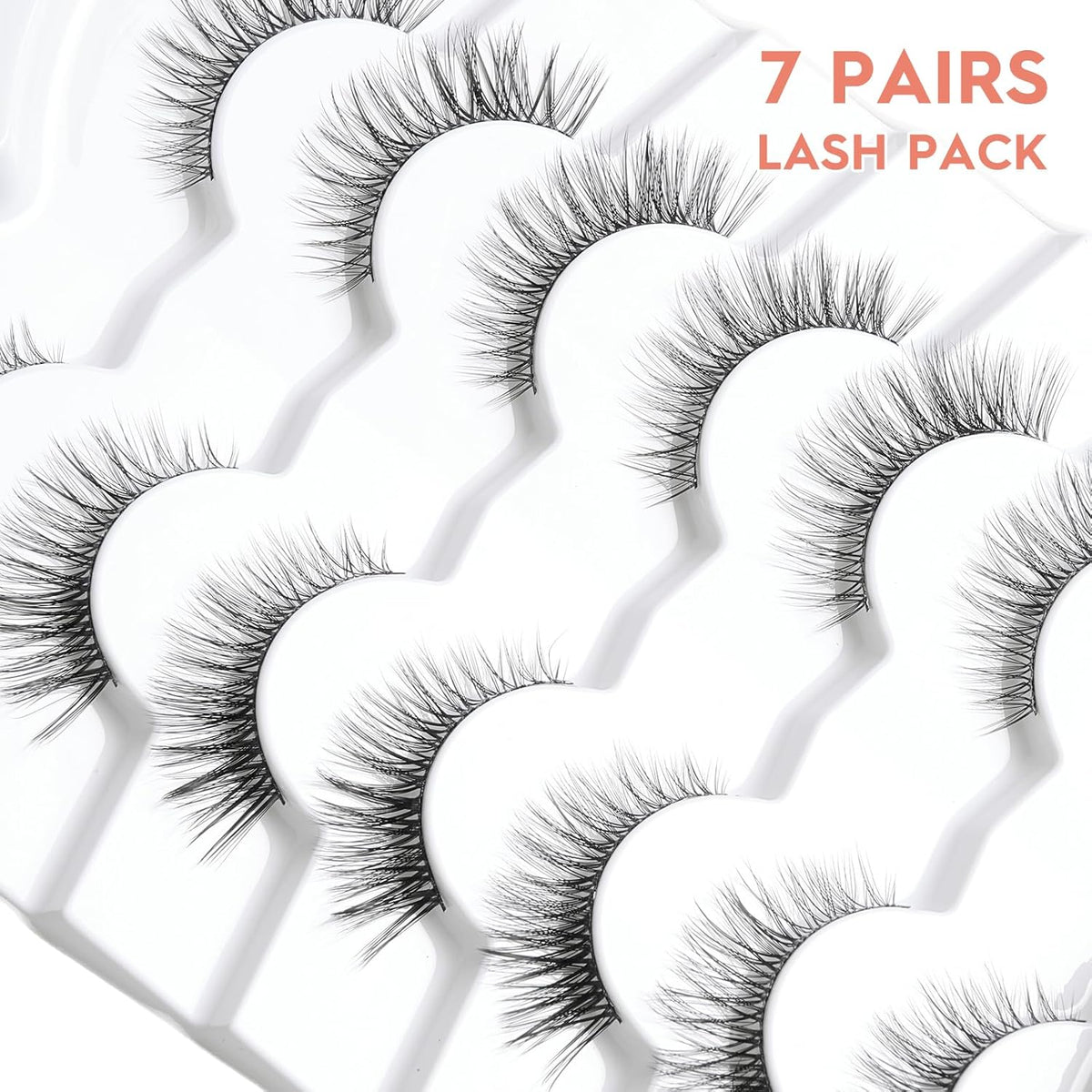 Wispy Cat Eye Lashes False Eyelashes Natural 10mm Short Lash Pack Soft Strip Eyelash 3D Volume C