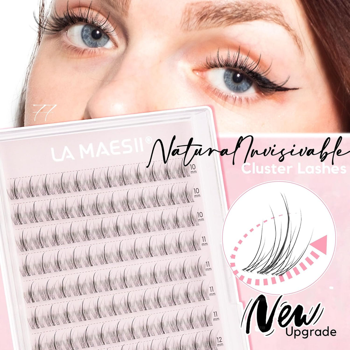 120Pcs Clear Band Lash Clusters 10-14mm Natural Look Cluster Eyelashes C Curl Resuable Invisible