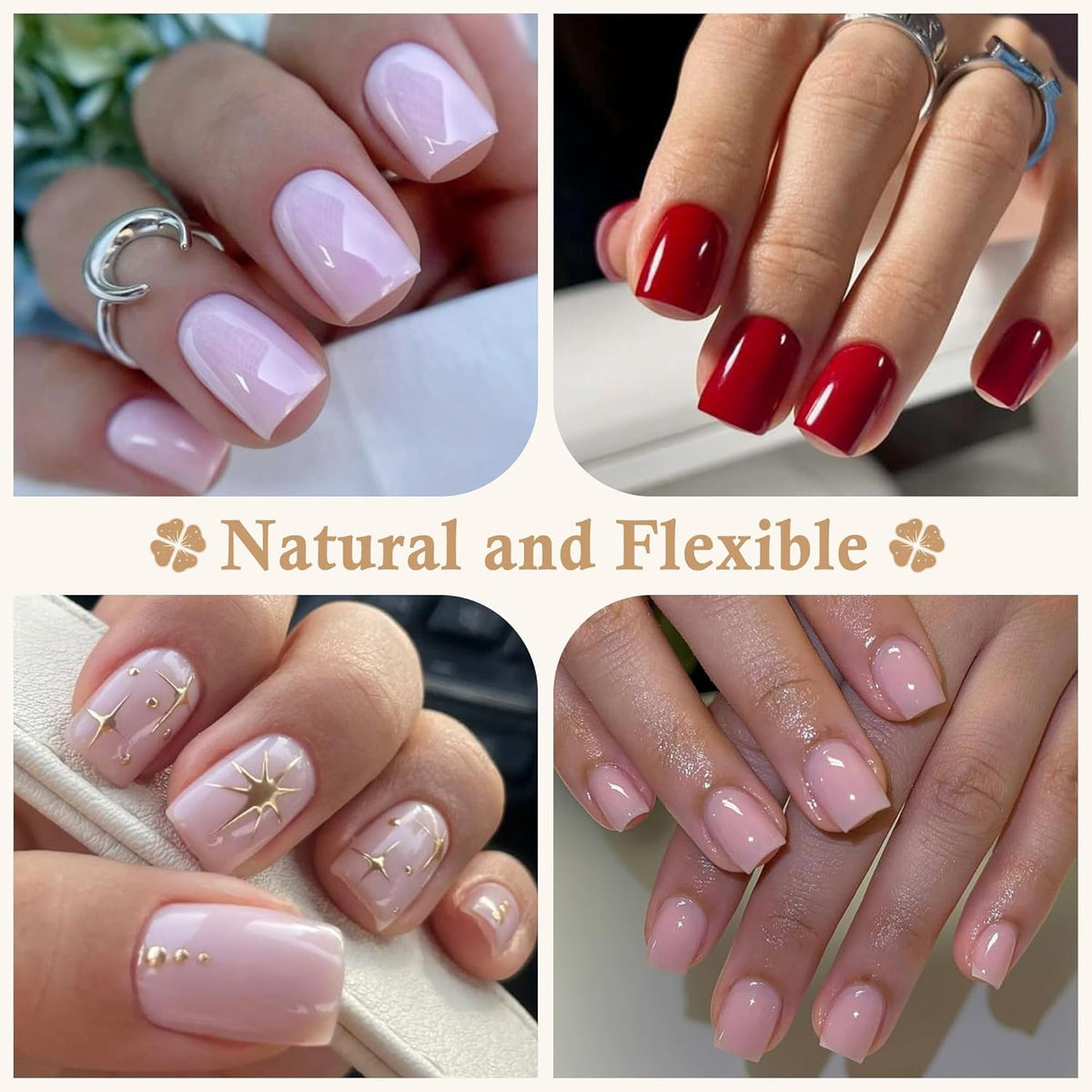 Square Nail Tips: 504pcs Soft Gel Extra Short Press on Nails, 12 Sizes XS Full Cover Clear XXS