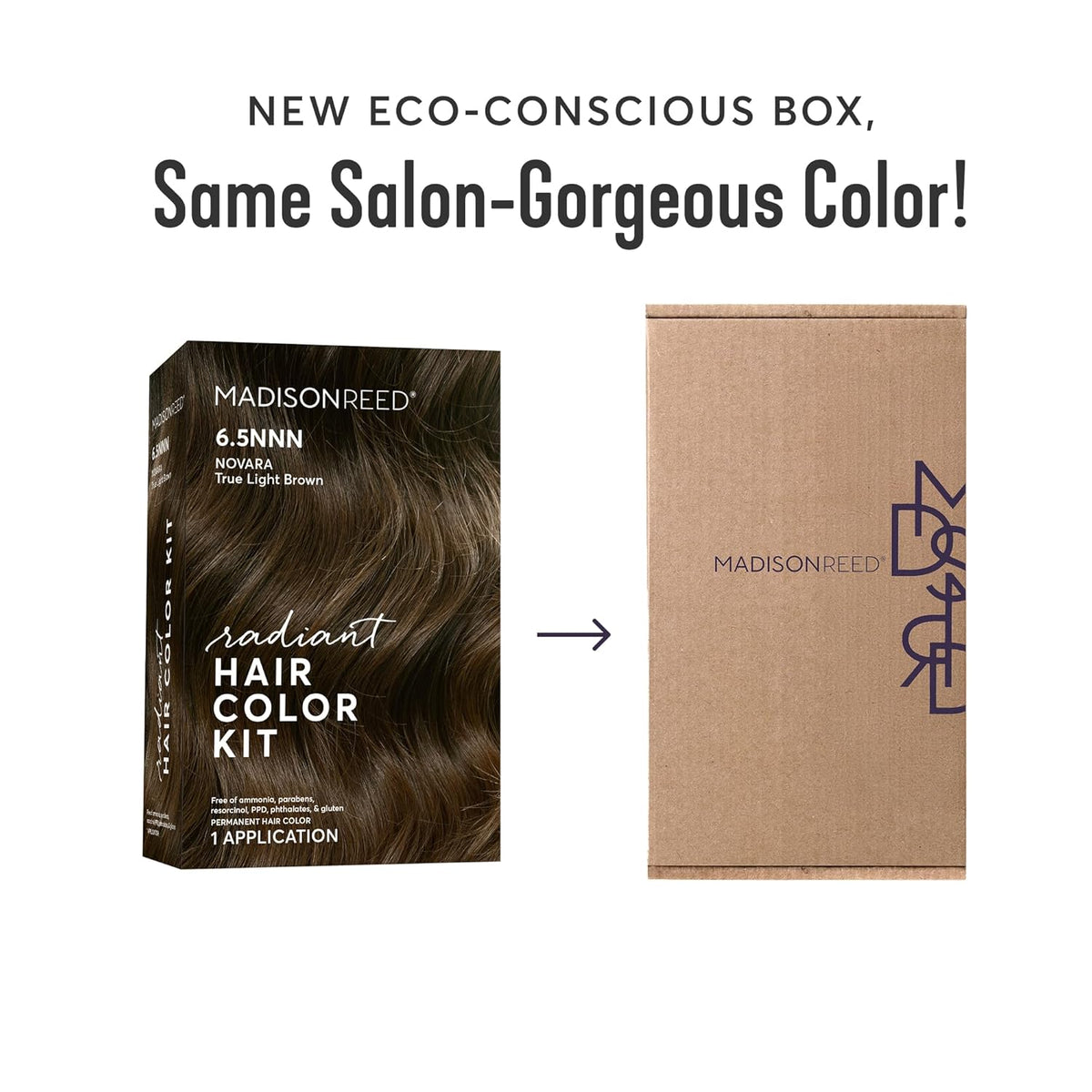 Madison Reed Radiant Hair Color Kit | 6.5NNN Brown with Warm Golden Undertones (Novara Light Brown)