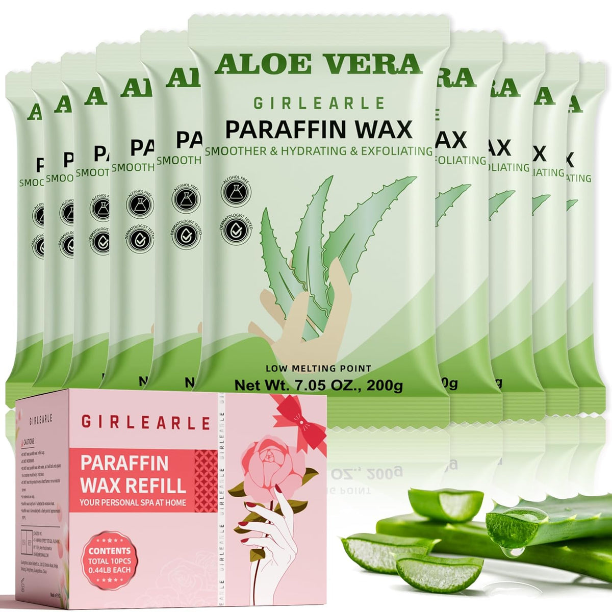 Paraffin Wax Refills 10 Packs for Paraffin Wax Bath Machine - for Dry Cracked Skin on Hands, Feet