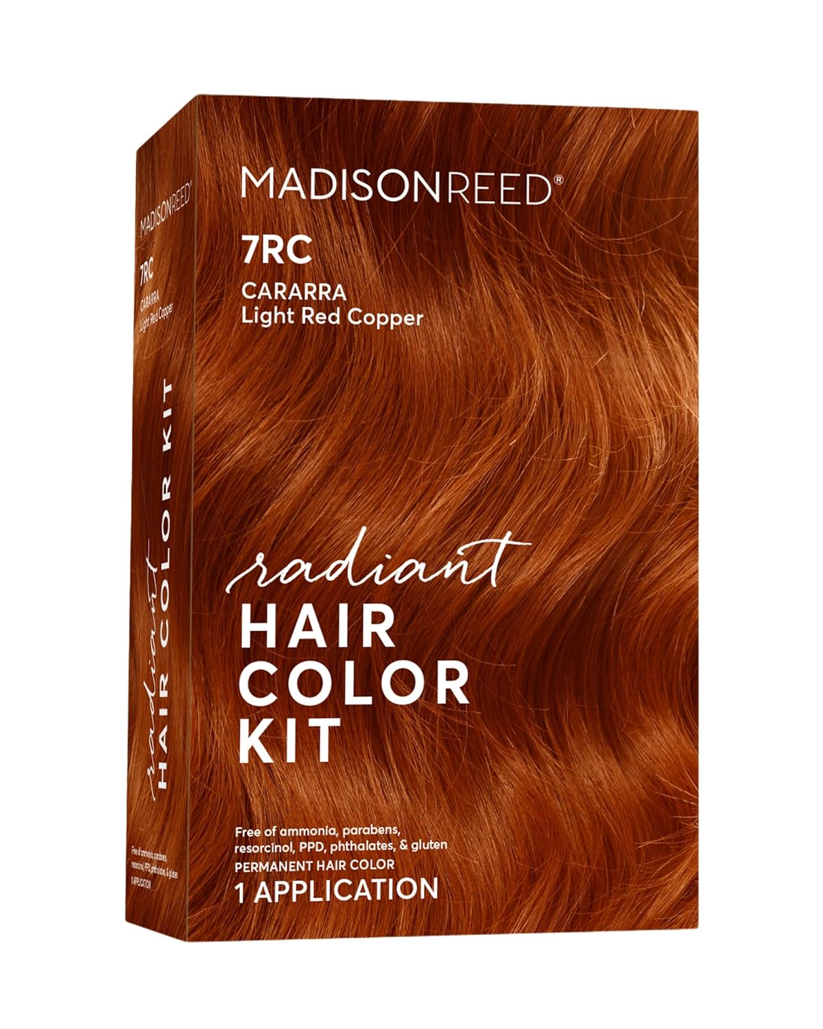 Madison Reed Radiant Hair Color Kit | 7RC Light Ginger Red with Vivid Copper Tones (Carrara
