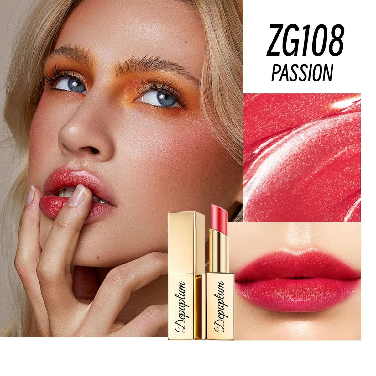 Pink Red Brown Lipstick Set for Women Shimmer Tinted Lip Balm Hydrating Moisturizing Lipstick