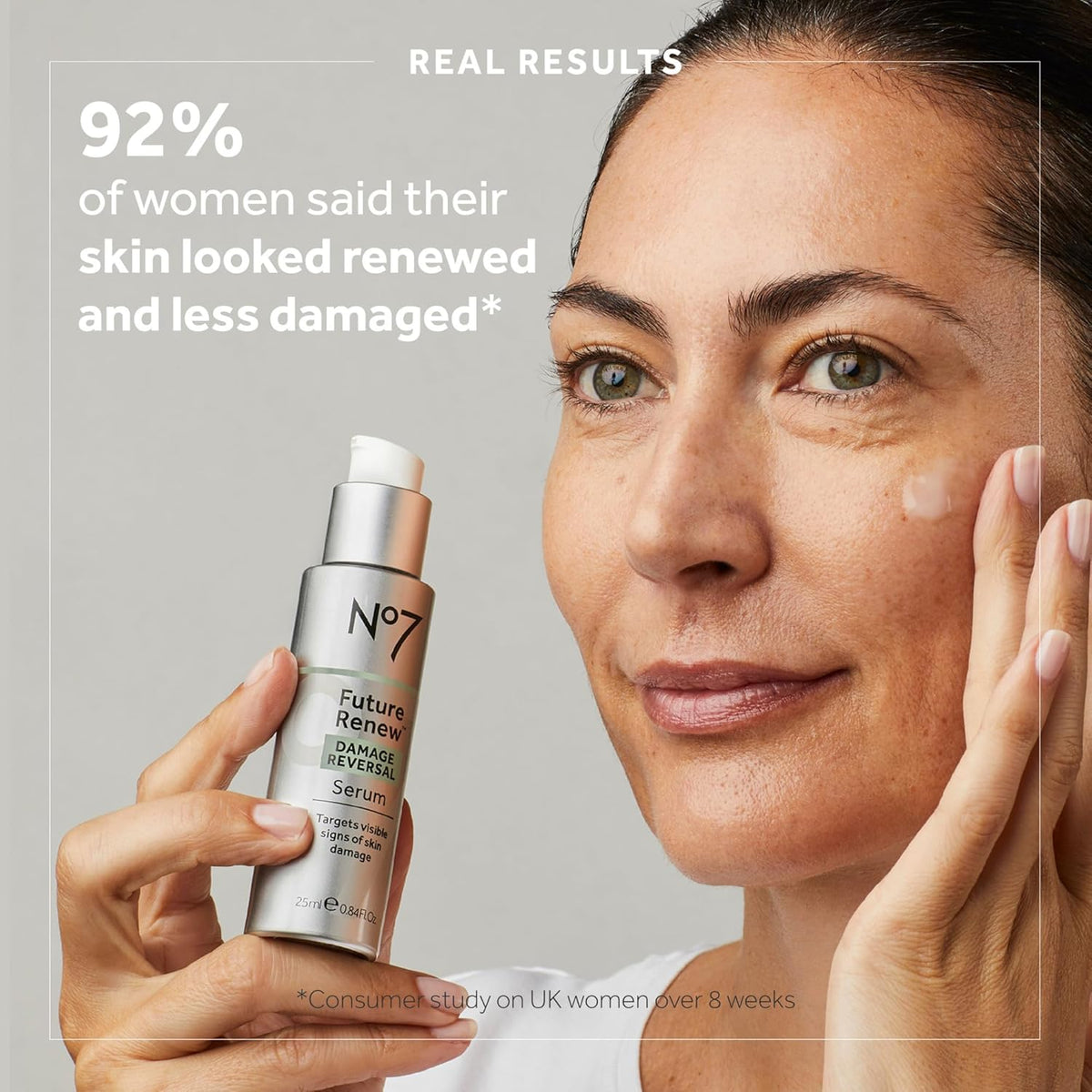 No7 Future Renew Damage Reversal Anti Aging Serum for Face - Face Serum for Women with Peptides to