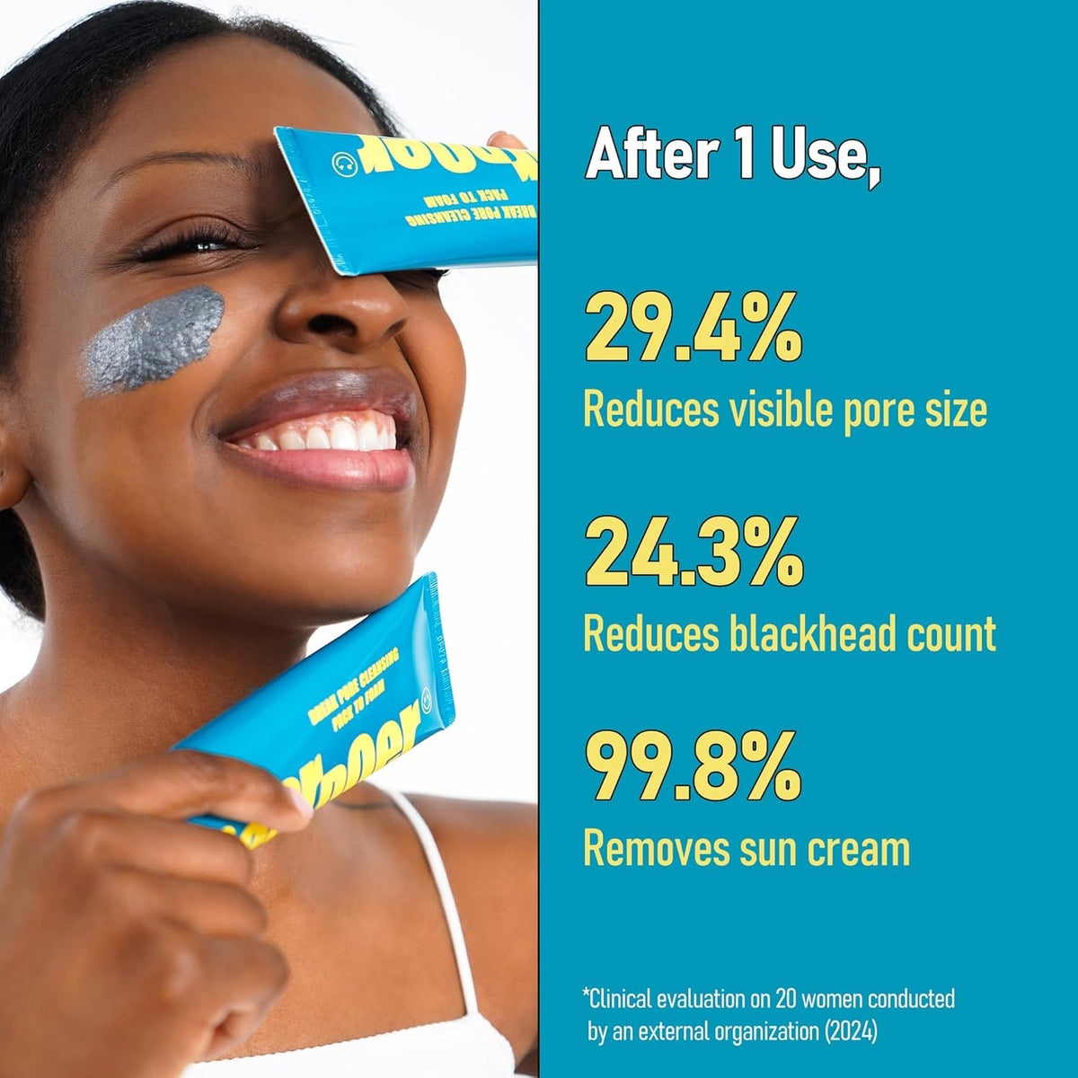 Break Pore Cleansing Pack to Foam – 3-in-1 Korean Skin Care Wash-Off Mask & Exfoliator & Cleanser