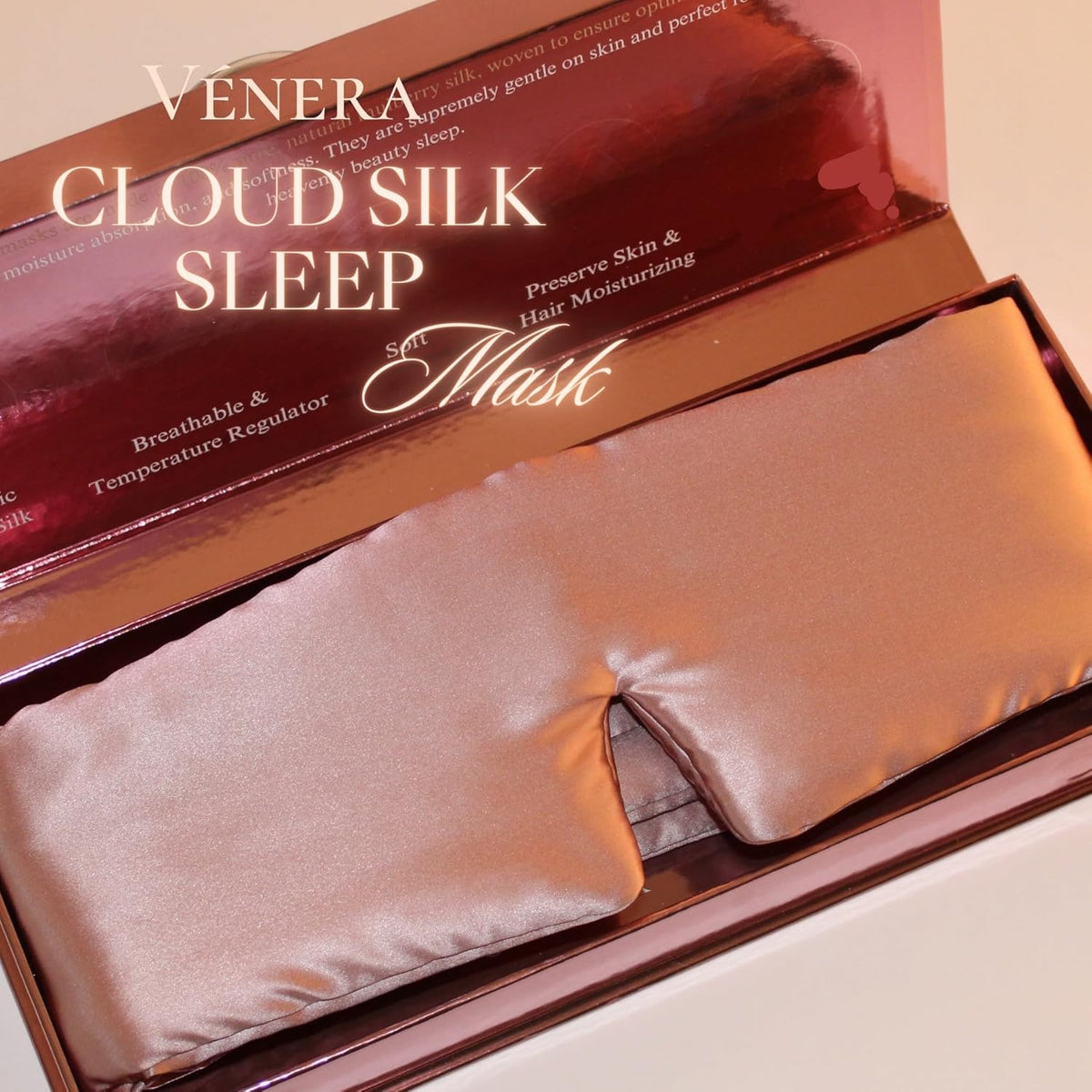 Silk Eye Mask - 100% Pure Mulberry 22 Momme Silk Sleep Mask, Adjustable Sleep Mask for Women and