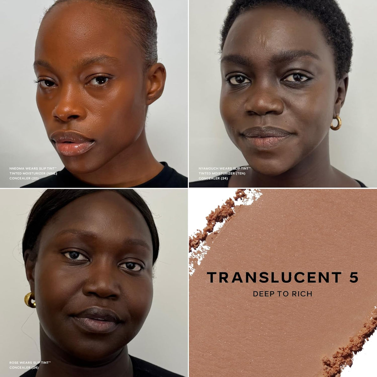 Saie Slip Tint Baked Setting Powder - Translucent Powder for Face Makeup with a Natural-Radiant