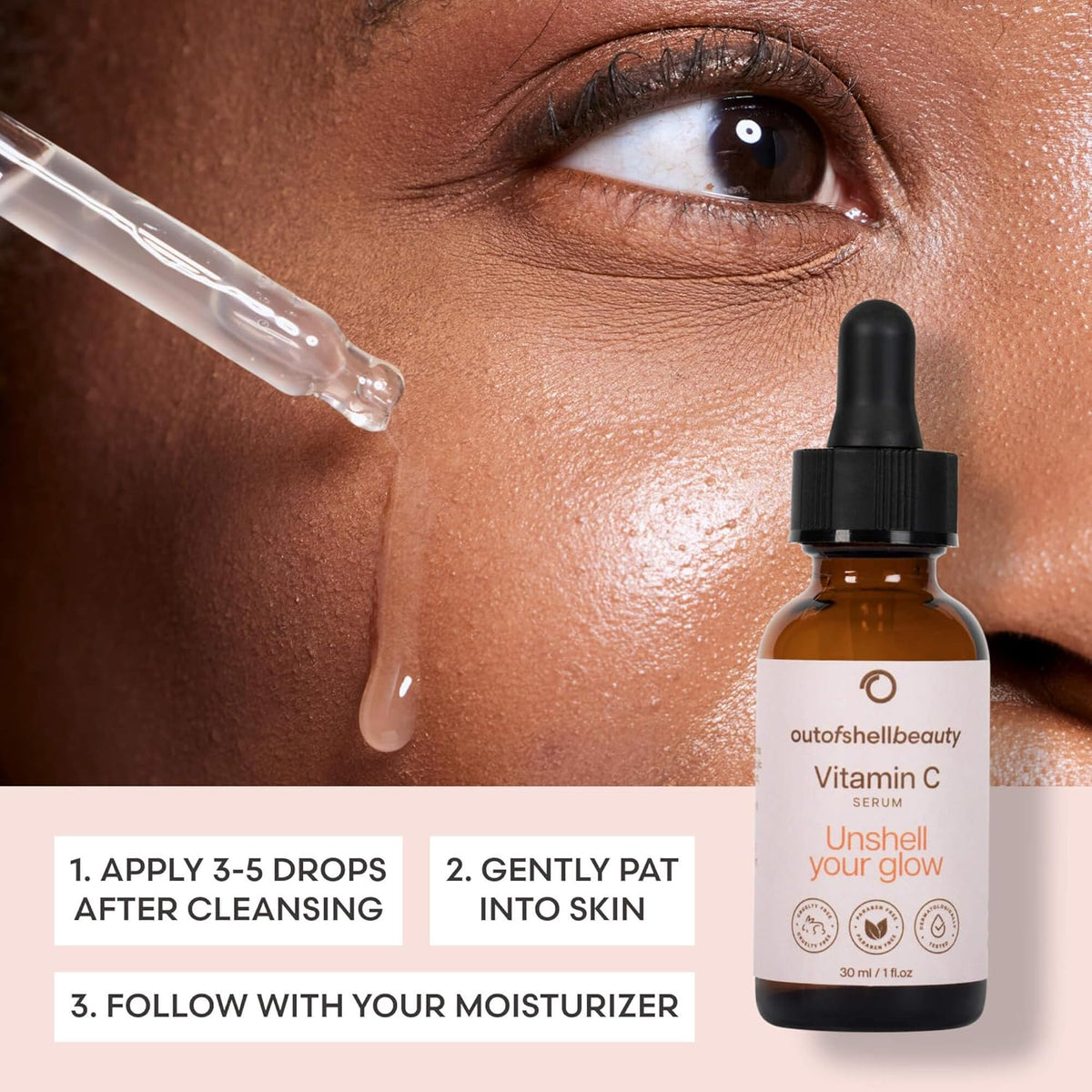 Vitamin C Serum for Face by Outofshell Beauty – 4-in-1 with Real Retinol, Hyaluronic Acid