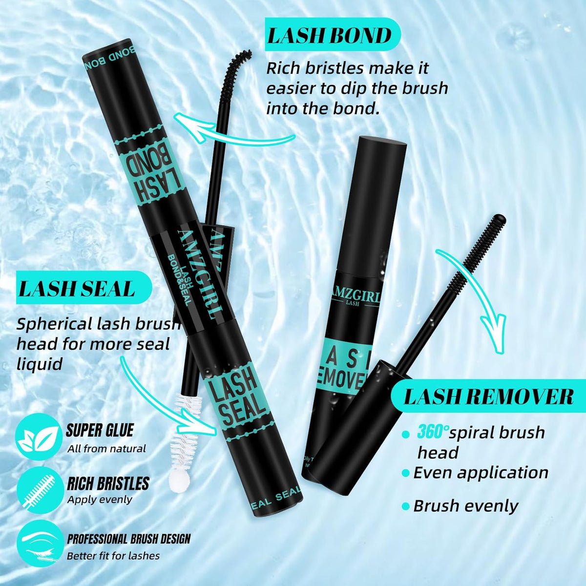 Lash Extension Kit Daybreak Lash Clusters kit Lash Bond and Seal Eyelash Remover and Lash