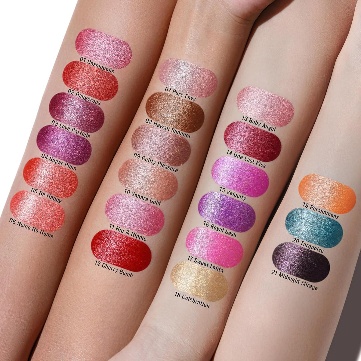Oulac Metallic Green Lipstick for Women with Metallic 3D Shine, Lightweight Hydrating Formula