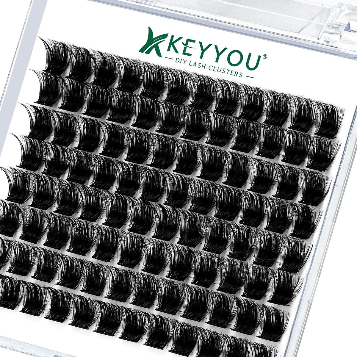 Lash Clusters,96 Pcs Cluster Lashes D Curl 12mm DIY Lash Extensions Eyelash Clusters,KEYYOU Volume