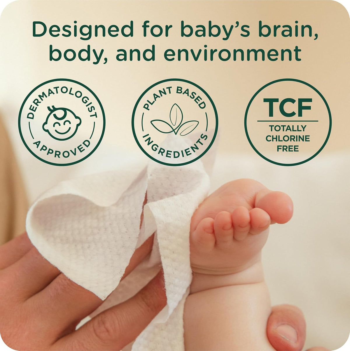 Our Wet Wipes | EWG Verified Safe | 100% Water & Plant Based | Unscented & Safe for Sensitive Skin