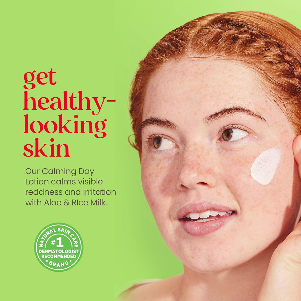 Burt's Bees Calming Day Face Lotion With Aloe and Rice Milk, Soothing Face Lotion for Sensitive