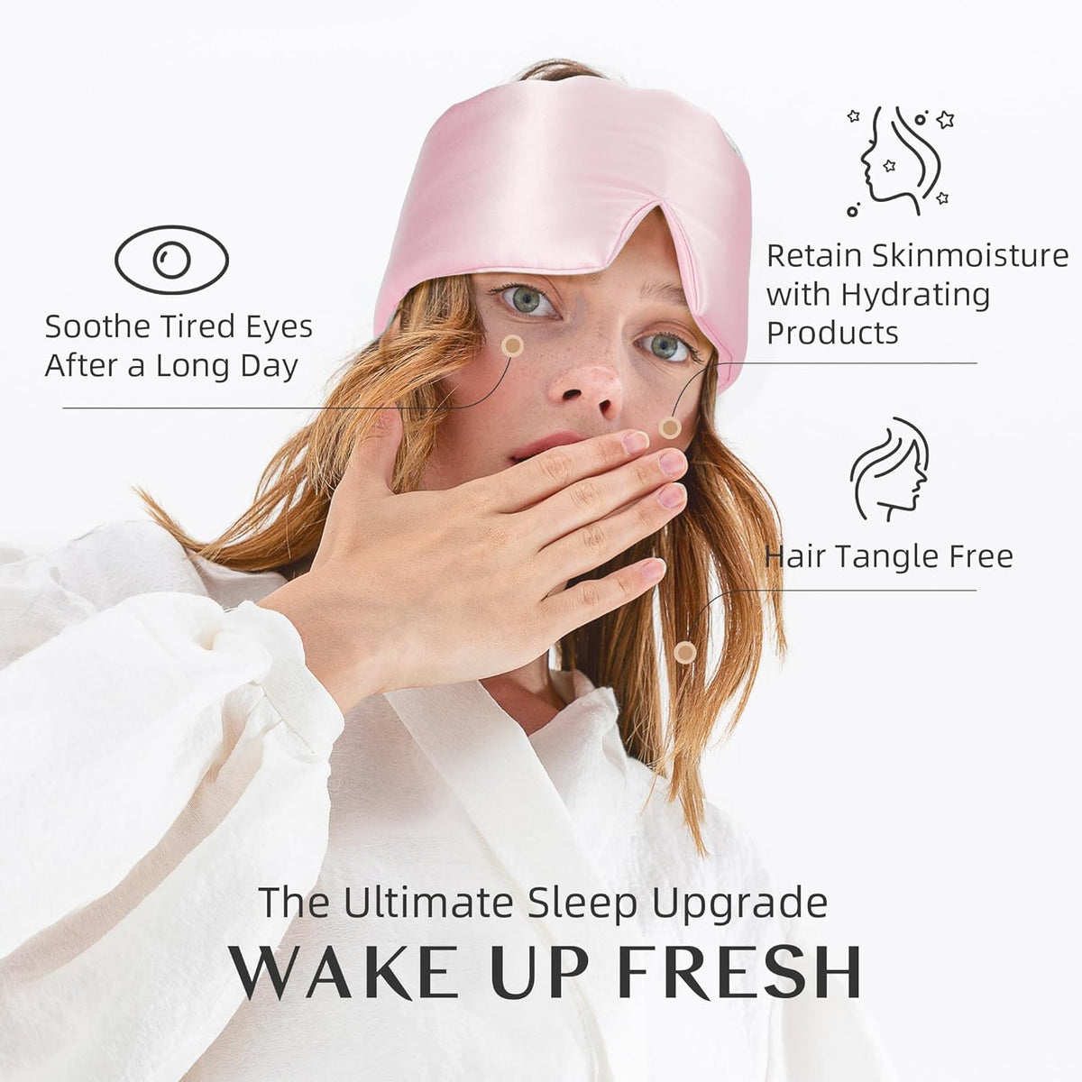 Silk Sleep Mask for Women and Men, Side Sleeper, 22 Momme Pure Mulberry Silk Total Blackout 100%