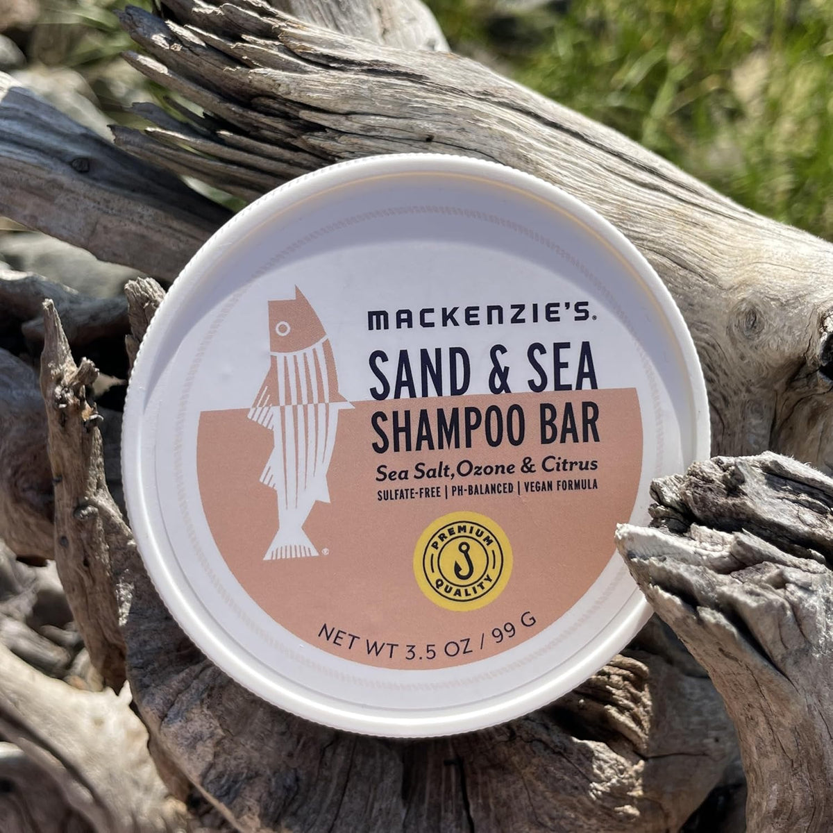 MACKENZIE'S Sand & Sea Shampoo Bar - Gifts for Fishermen - Vegan - Sulfate-Free - Eco Friendly