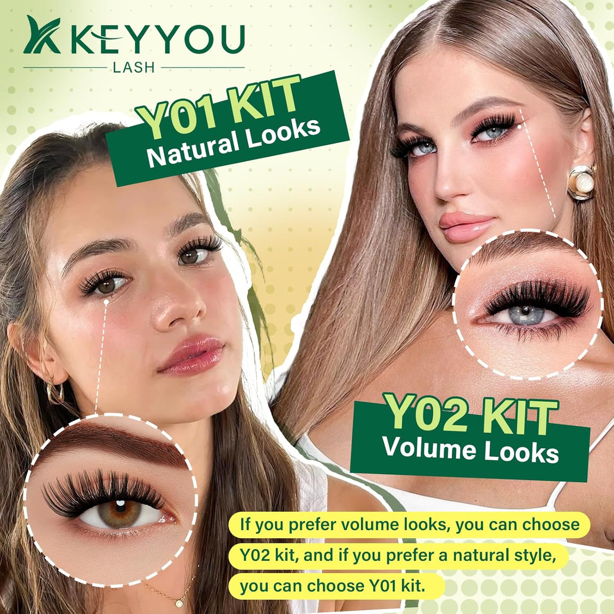 KEYYOU Lash Clusters Kit 144pcs Thick Volume D Curl Lash Clusters Lash Extension Kit with Mascara
