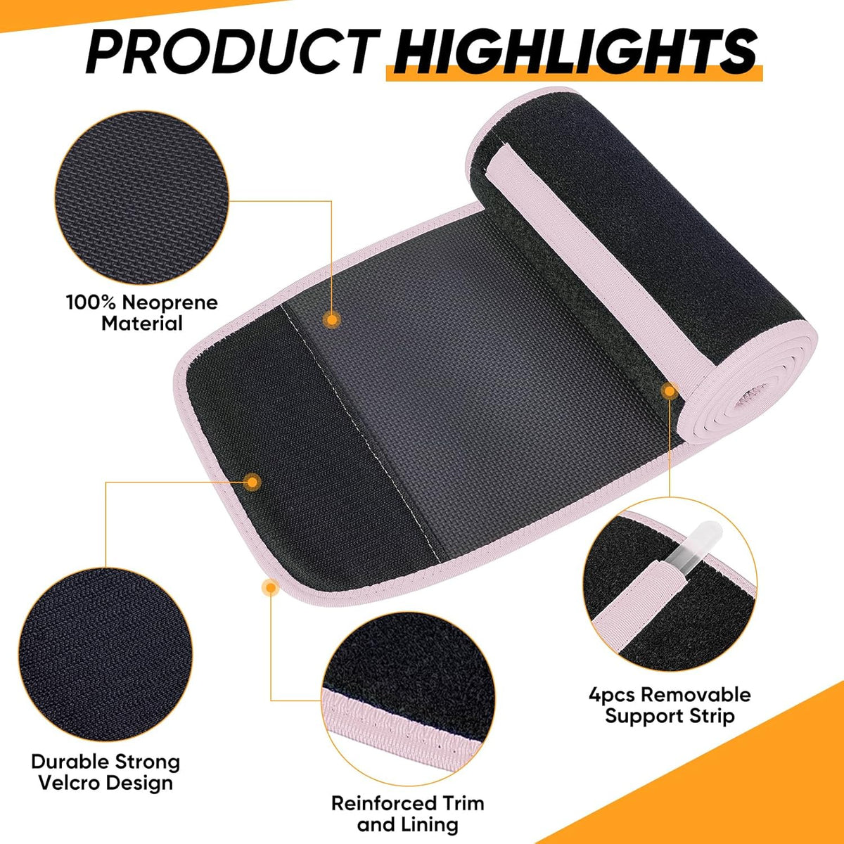 APEXUP Sweat Waist Trainer for Women and Men, Neoprene Waist Trimmer Belt Slimming Sweat Band with
