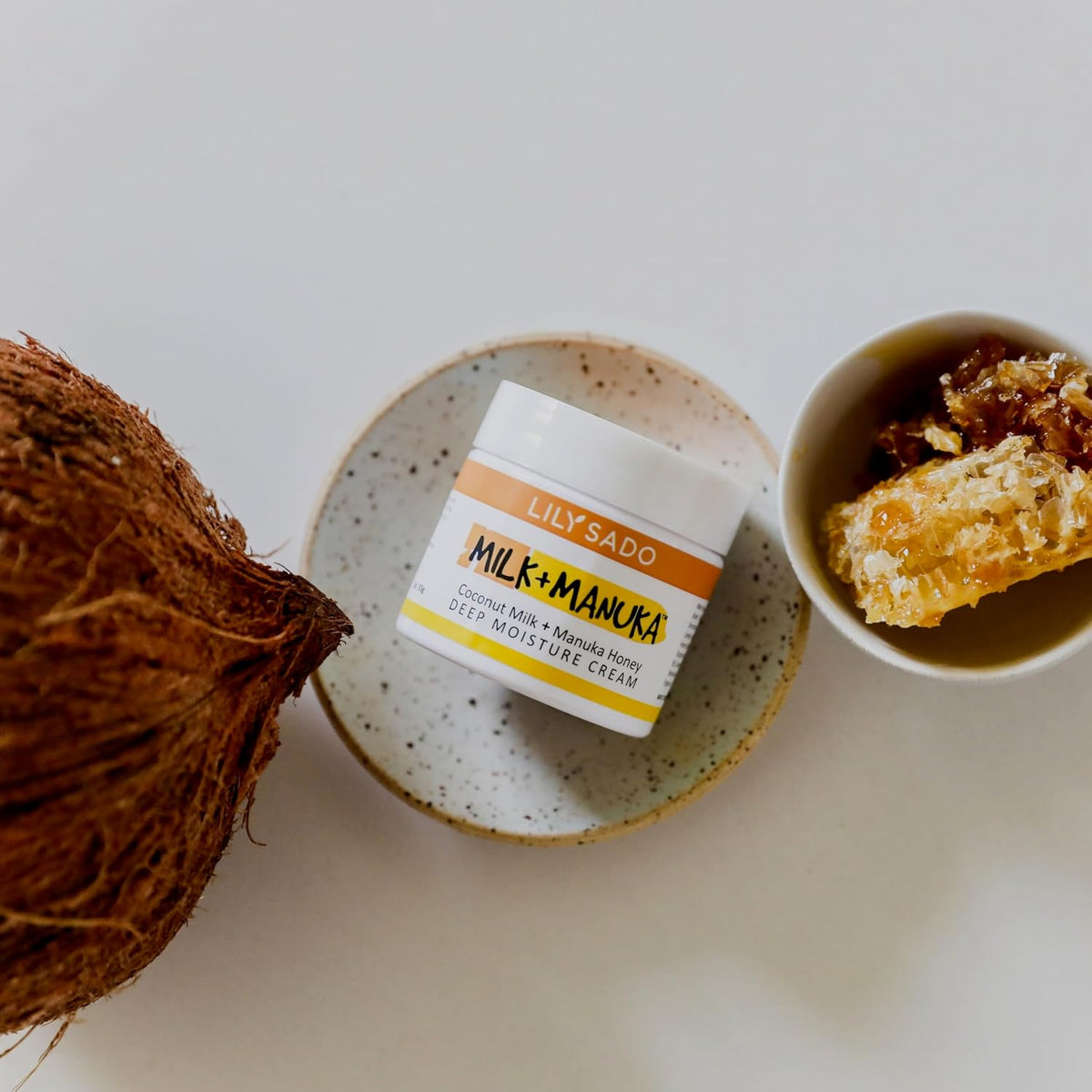 LILY SADO MILK+MANUKA™ Coconut Milk and Manuka Honey Natural Face Moisturizer - Non Greasy Organic