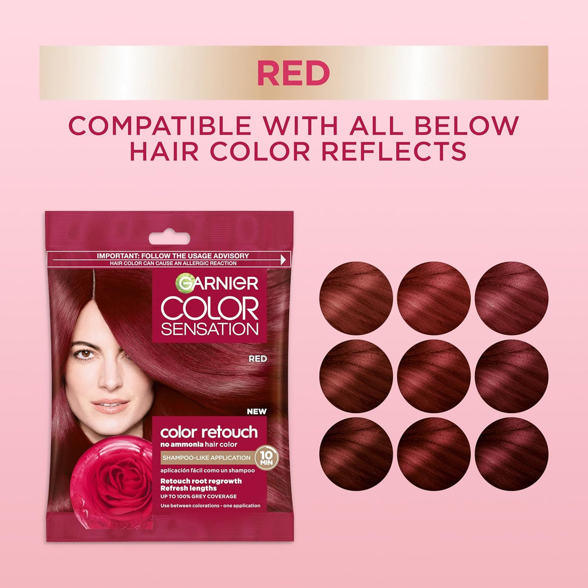 Garnier Color Sensation Color Retouch, Demi Permanent Hair Dye for Roots with 100% Gray Coverage